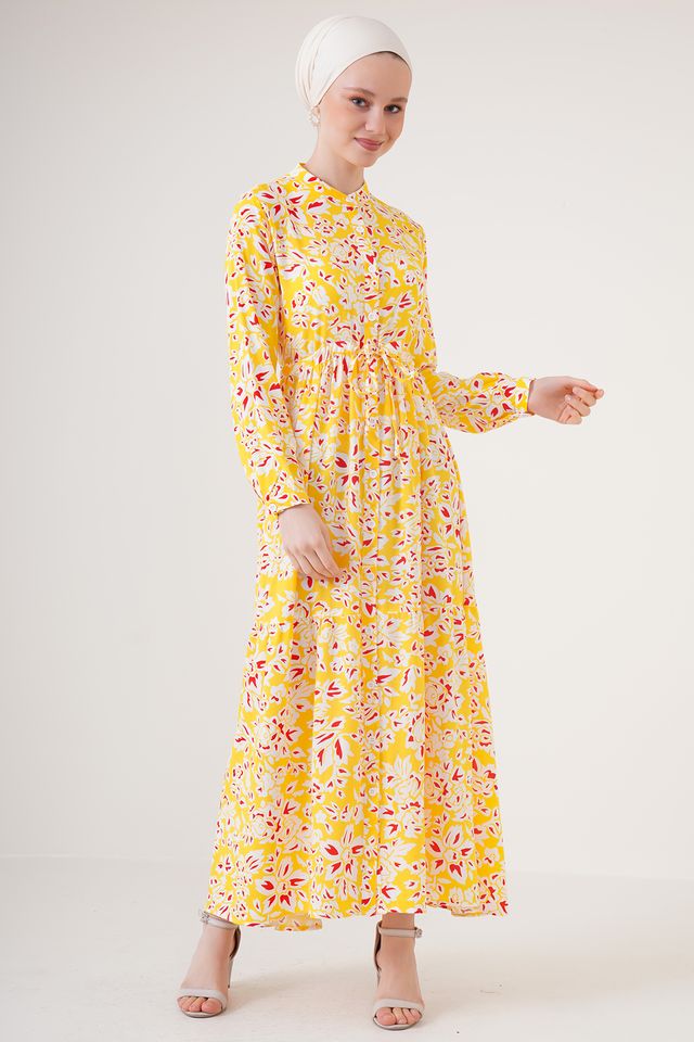 BDART Maxi Dress with Patterned and Button Closure