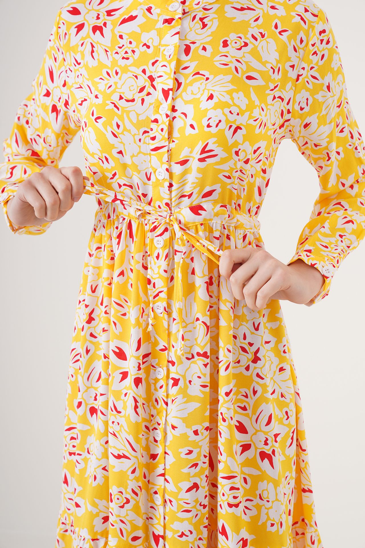 BDART Maxi Dress with Patterned and Button Closure 4