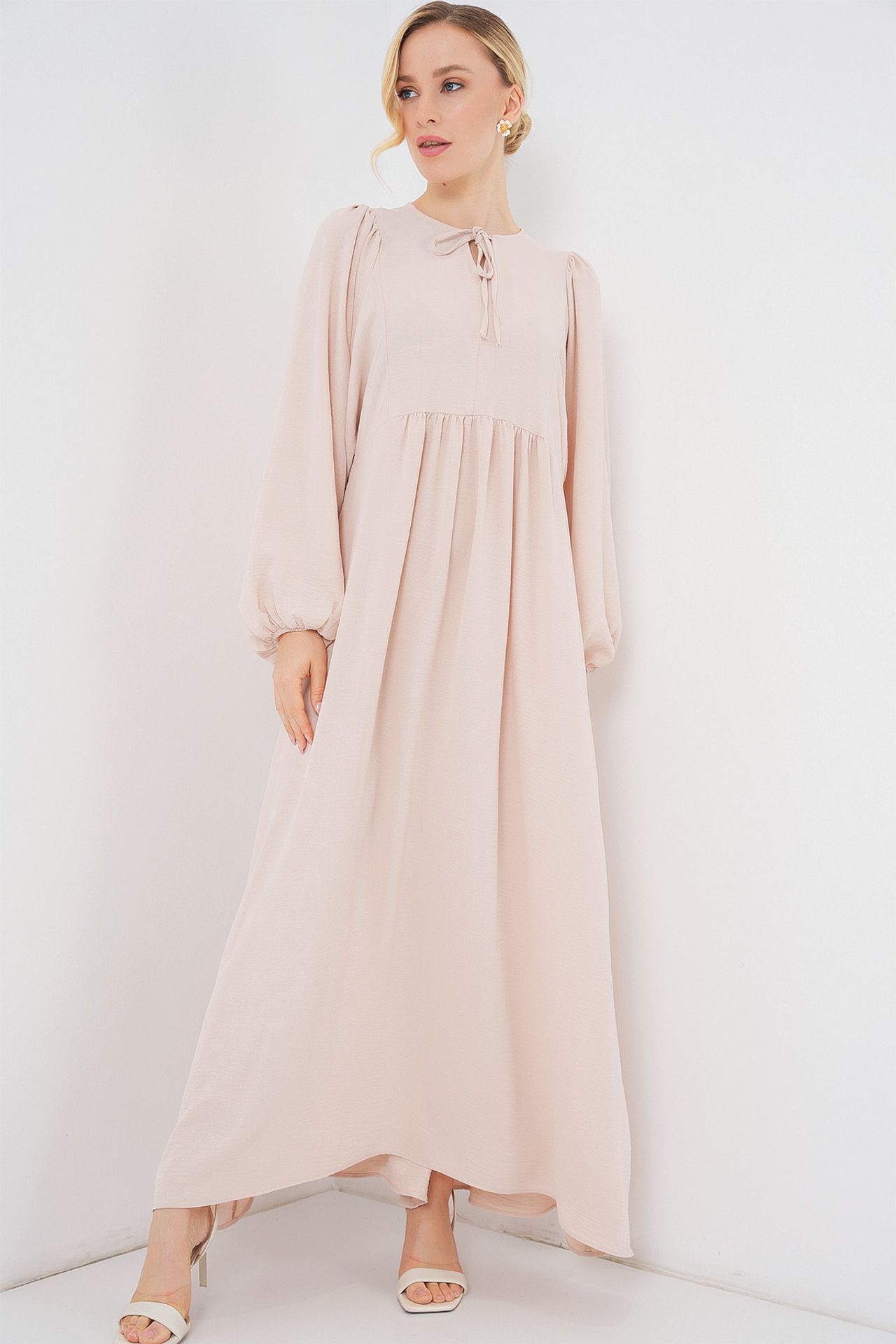 BDART Textured Patterned Maxi Dress with Bow 2