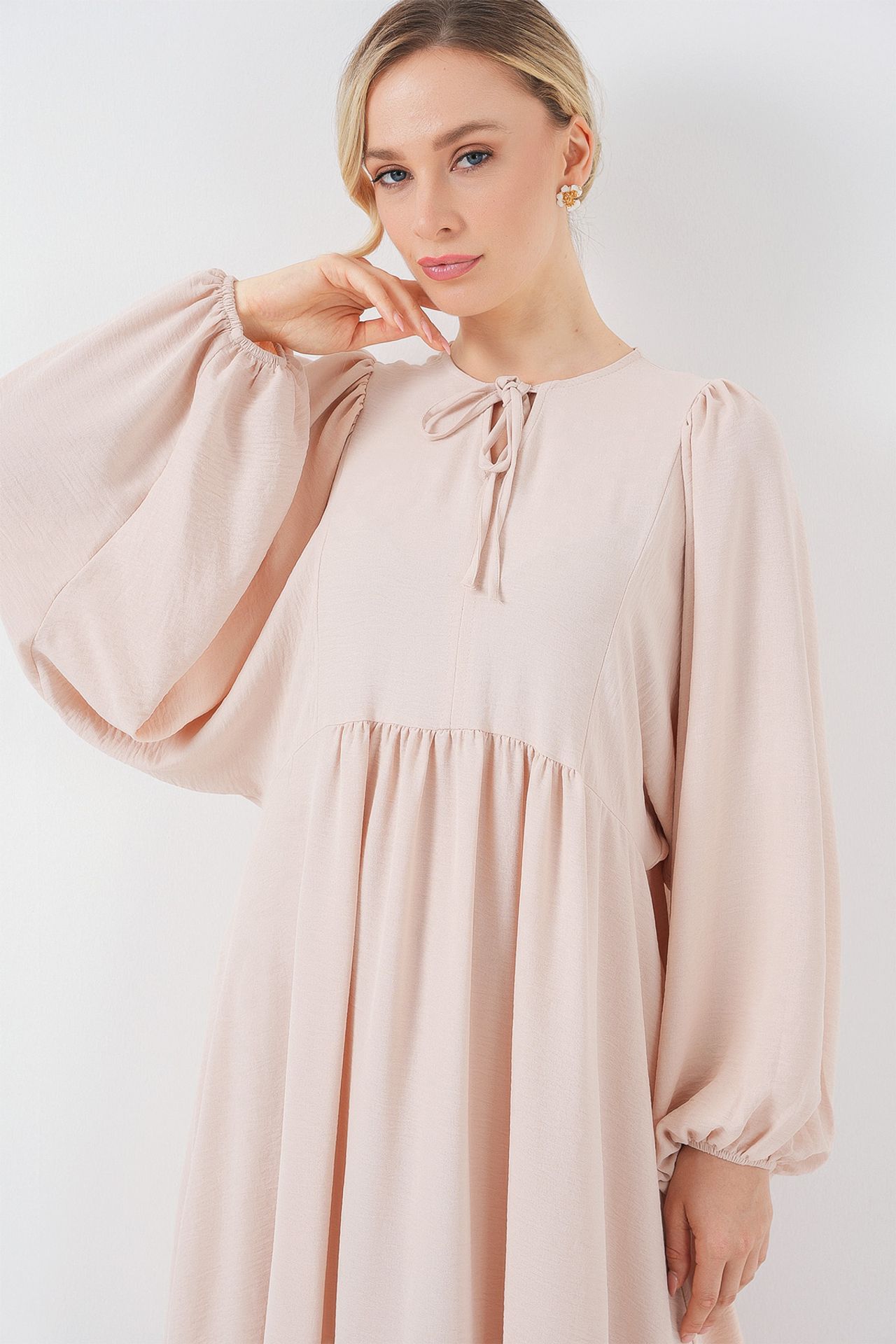 BDART Textured Patterned Maxi Dress with Bow 4