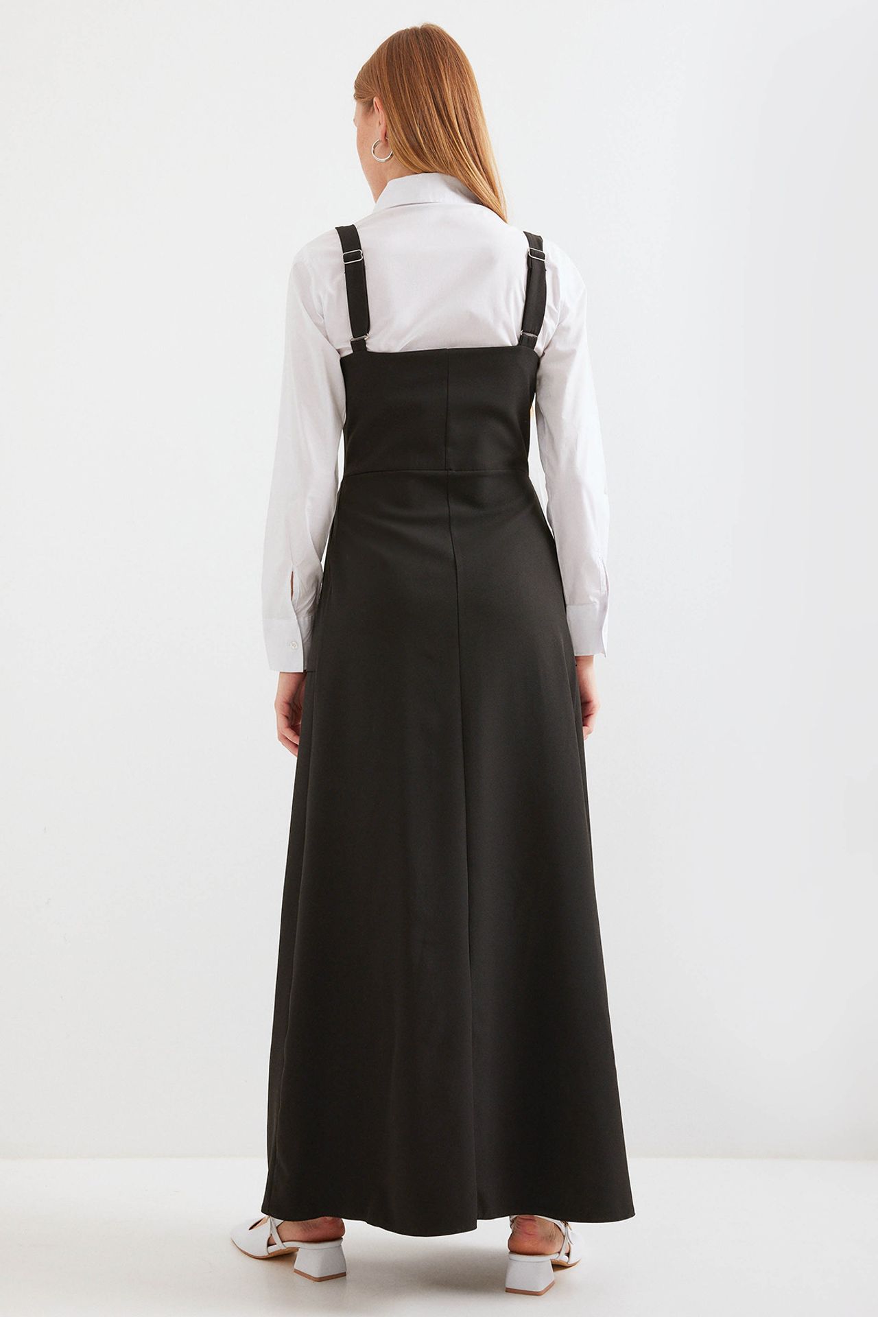 BDART Square Collar A-Form Maxi Dress with Button Closure 5