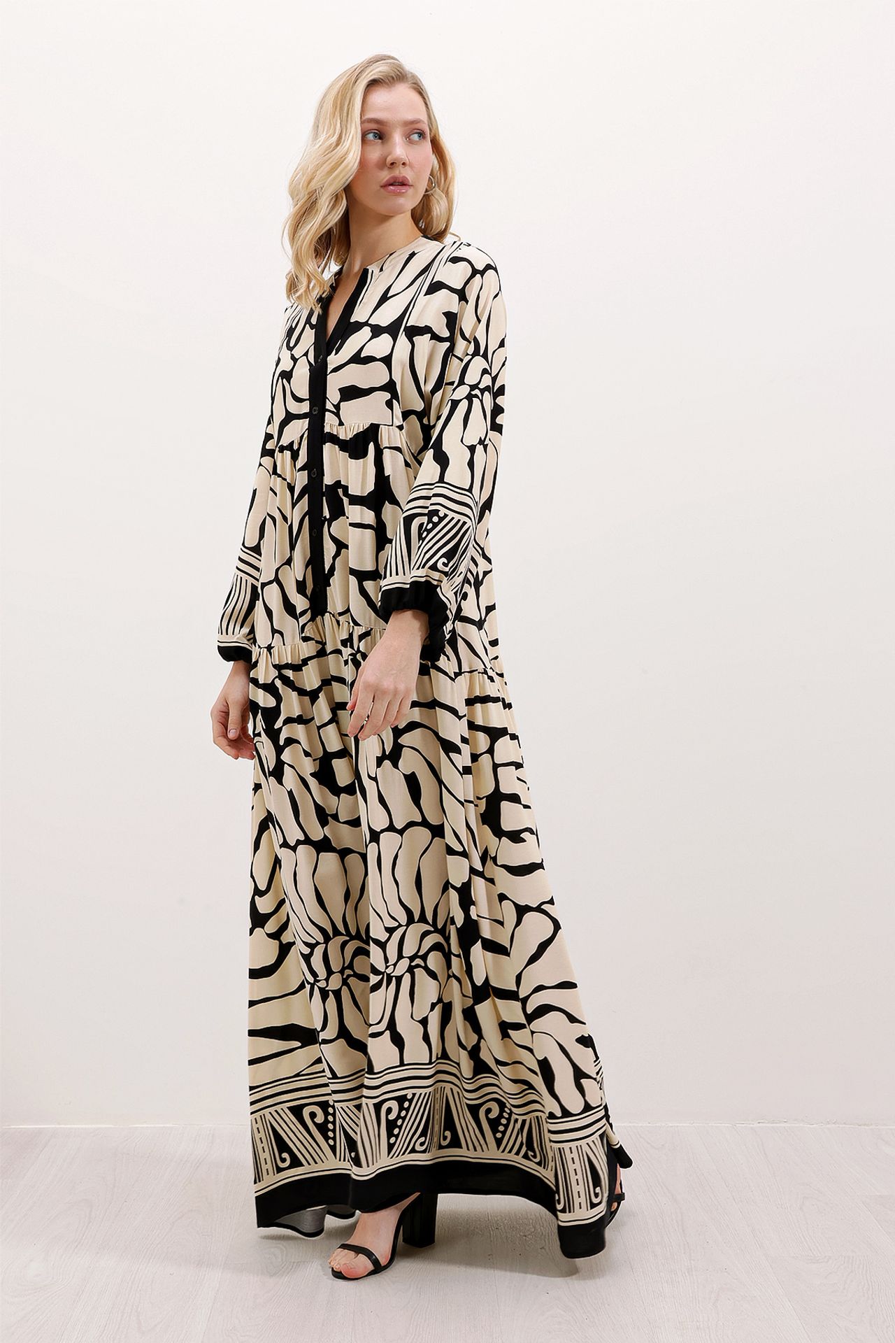 BDART Printed V-Neck Maxi Dress 2