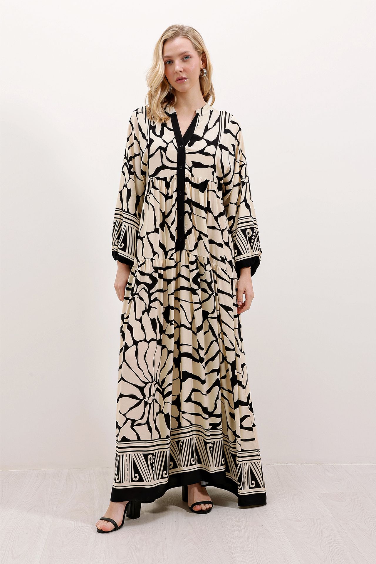 BDART Printed V-Neck Maxi Dress 3