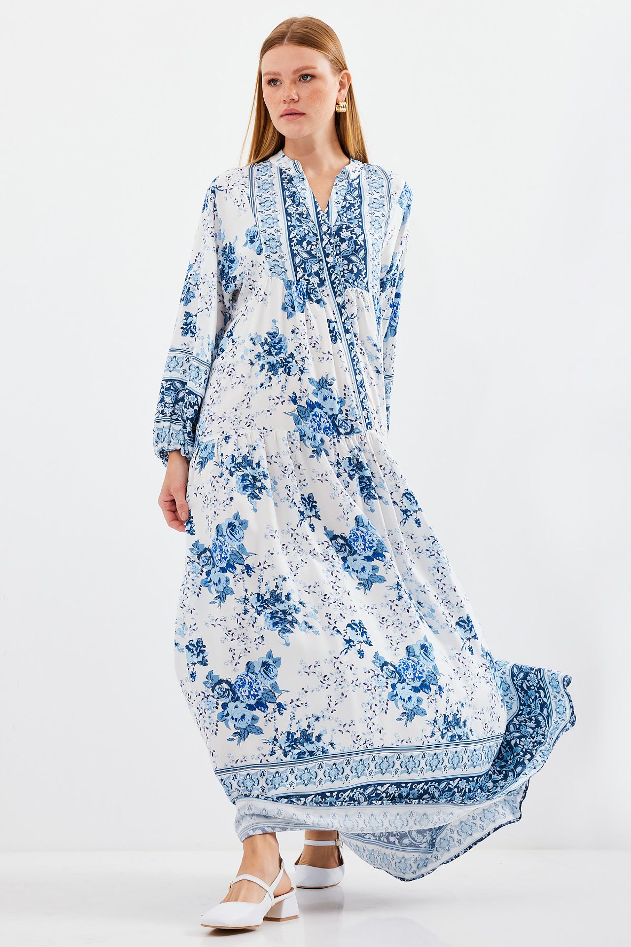 BDART Printed V-Neck Maxi Dress 3