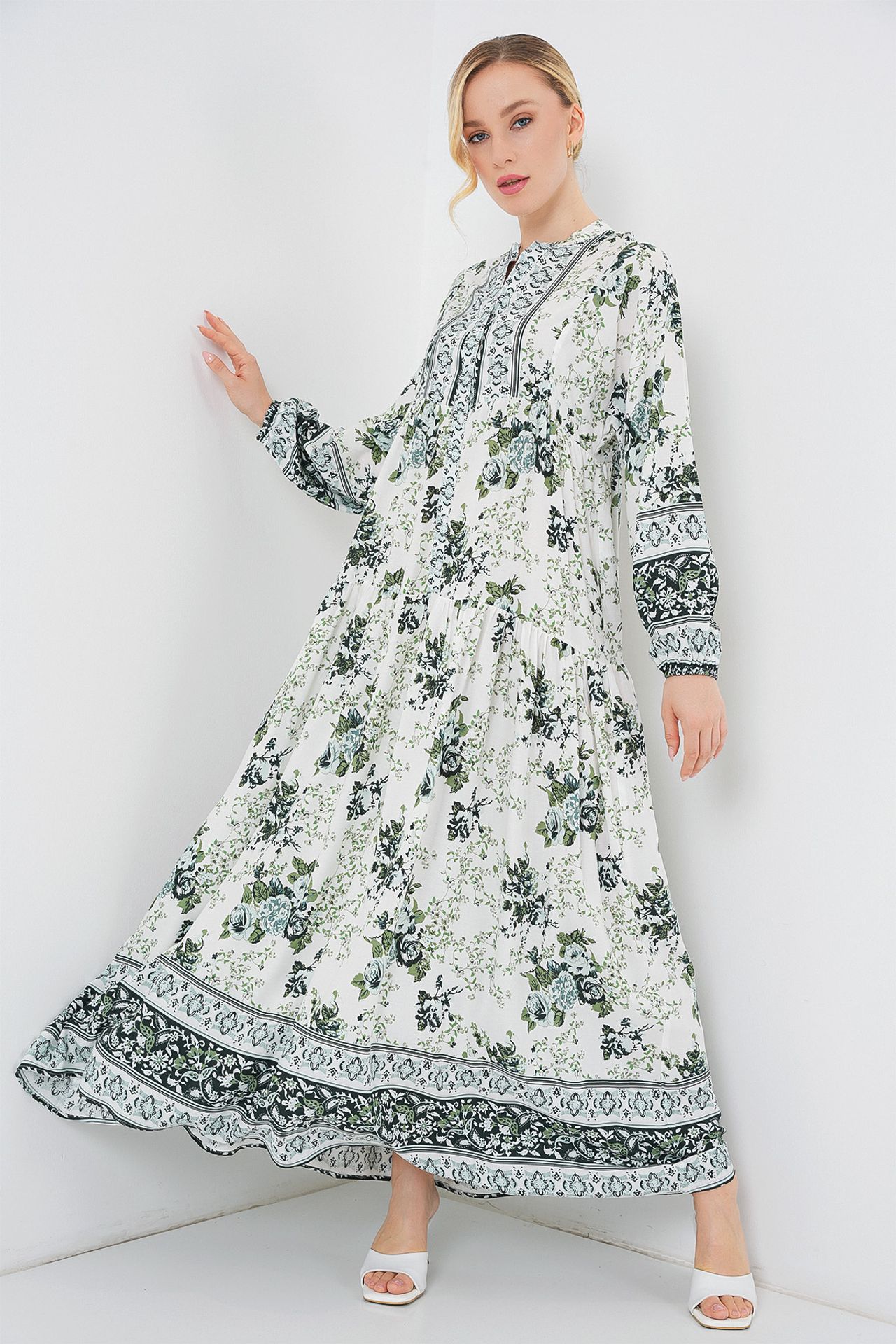 BDART Printed V-Neck Maxi Dress
