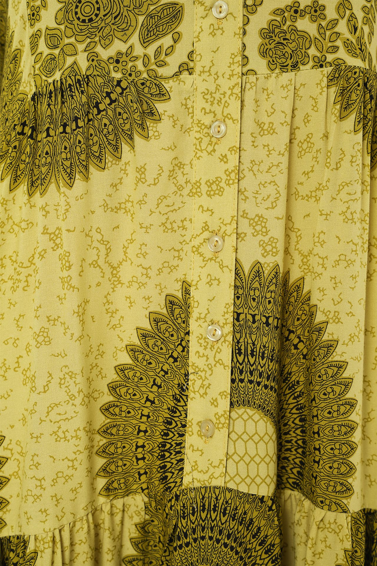 BDART Patterned V-Neck Maxi Dress with Button Closure 5