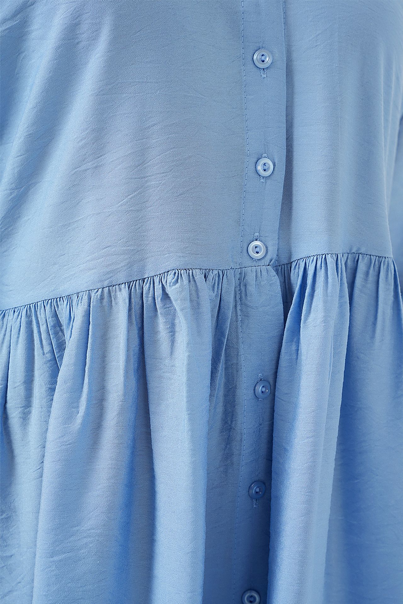BDART Textured Midi Dress with Button Closure