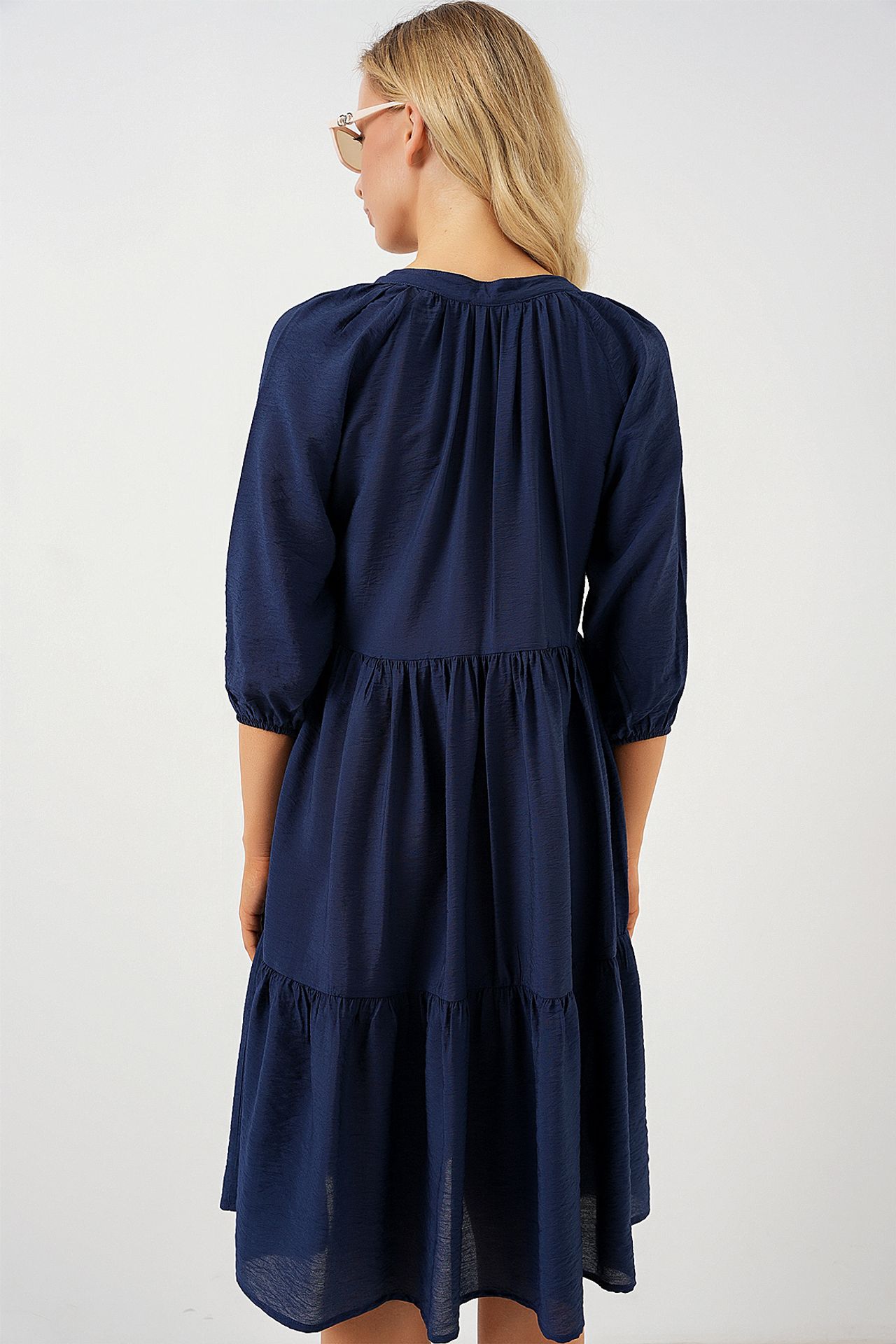 BDART Textured Midi Dress with Button Closure 6