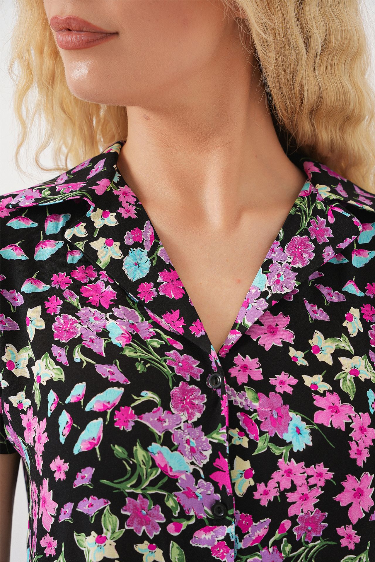 BDART Floral Midi Dress with Shirt Collar 6