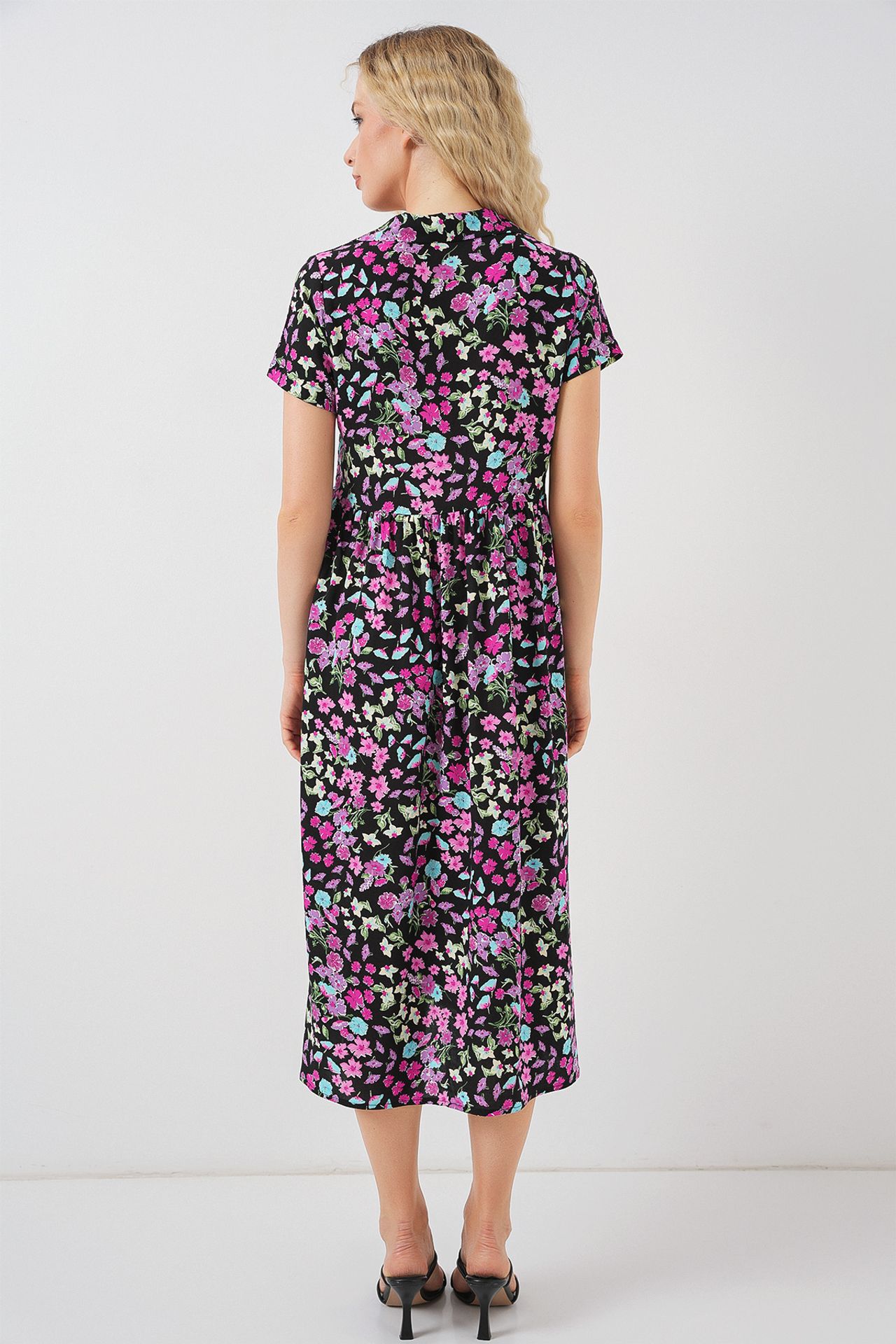 BDART Floral Midi Dress with Shirt Collar 7