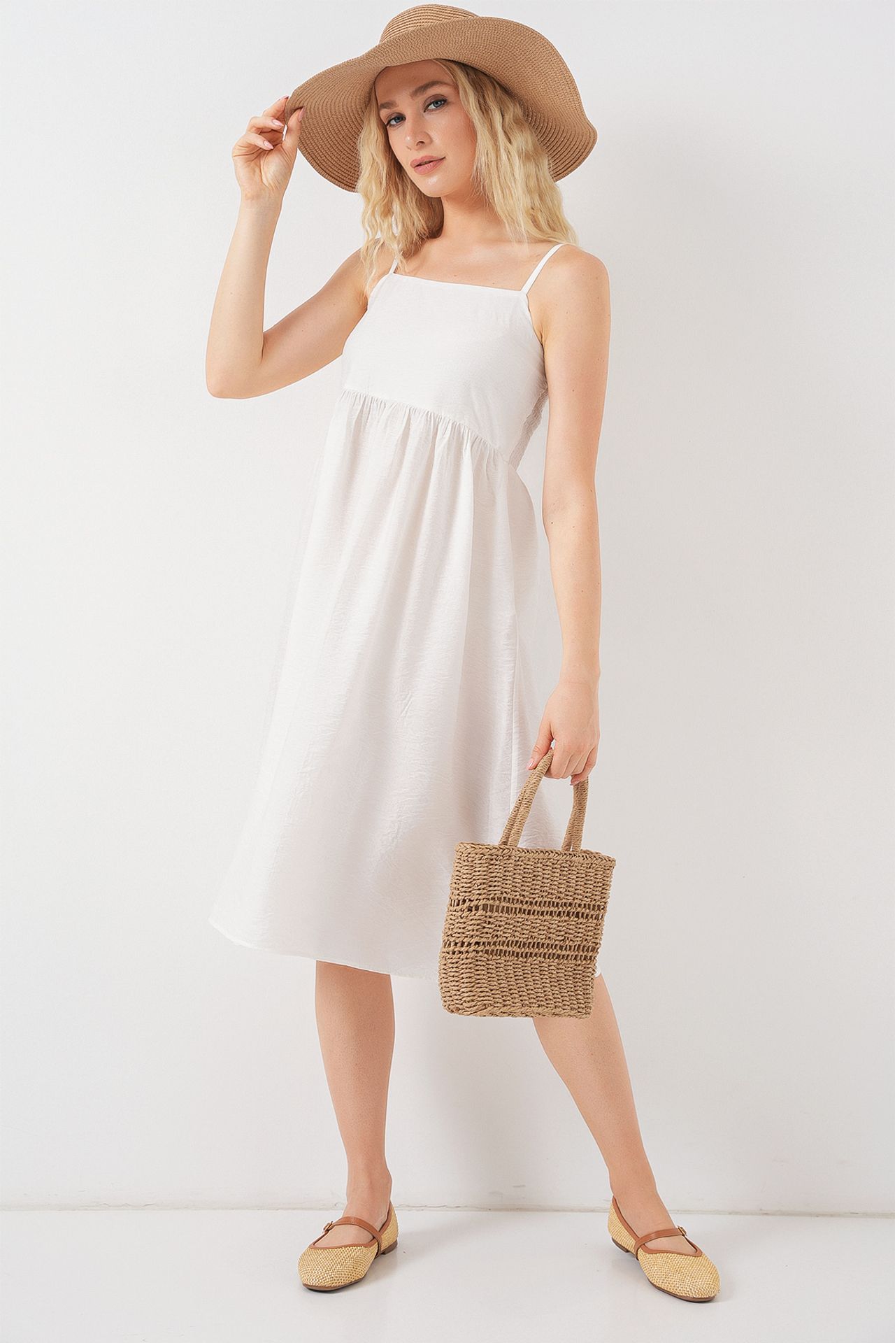 BDART Square Collar Textured Midi Dress 2