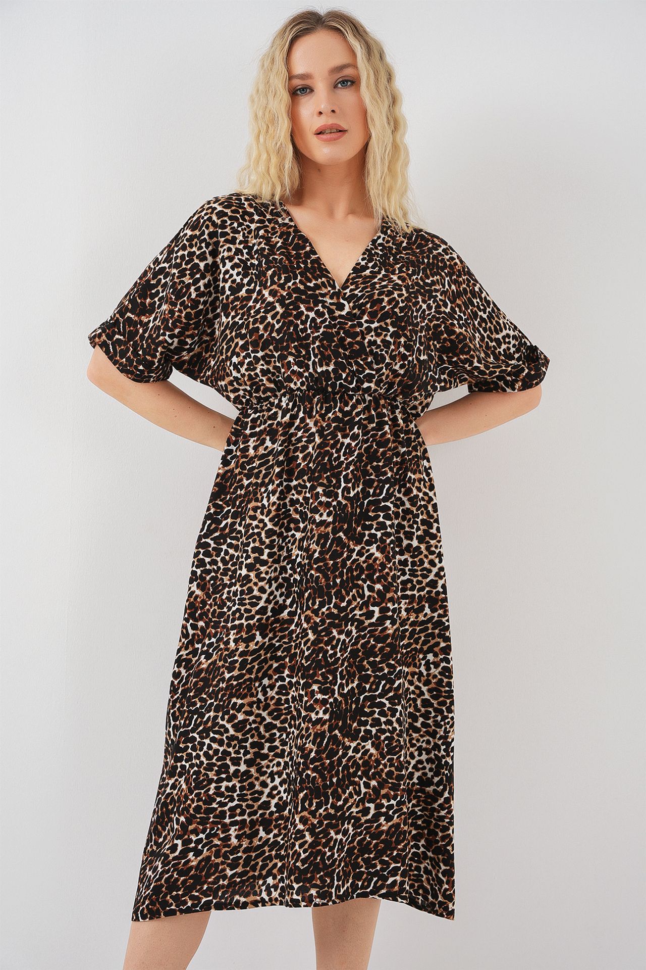 BDART V-neck Midi Dress with Drawstring 1