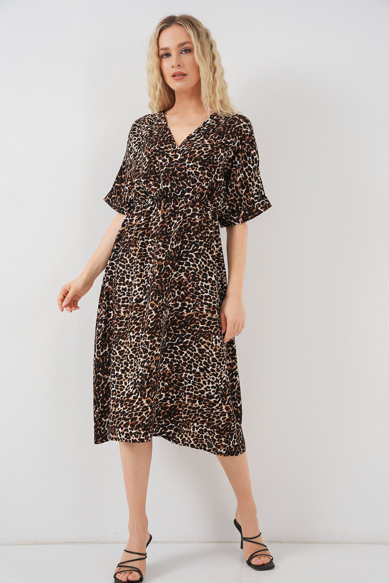 BDART V-neck Midi Dress with Drawstring 2