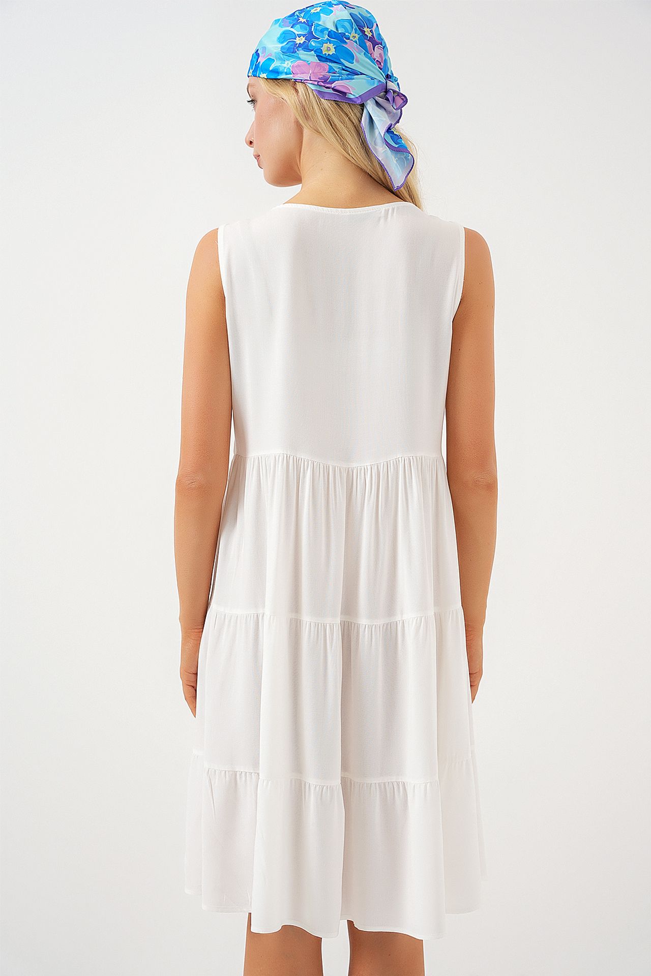 BDART V-Neck Sleeveless Mini Dress with Button Detail 6