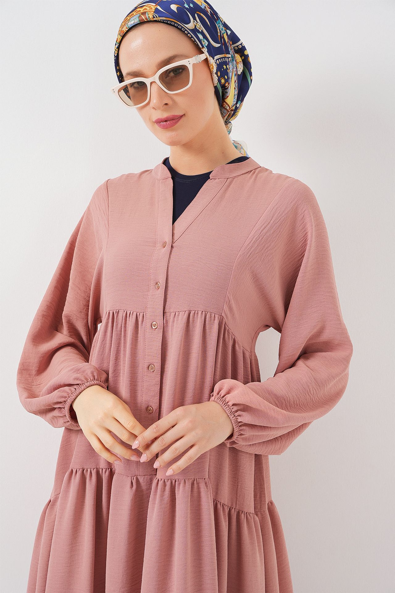 BDART V-Neck Button Closure Relaxed Fit Maxi Dress 4
