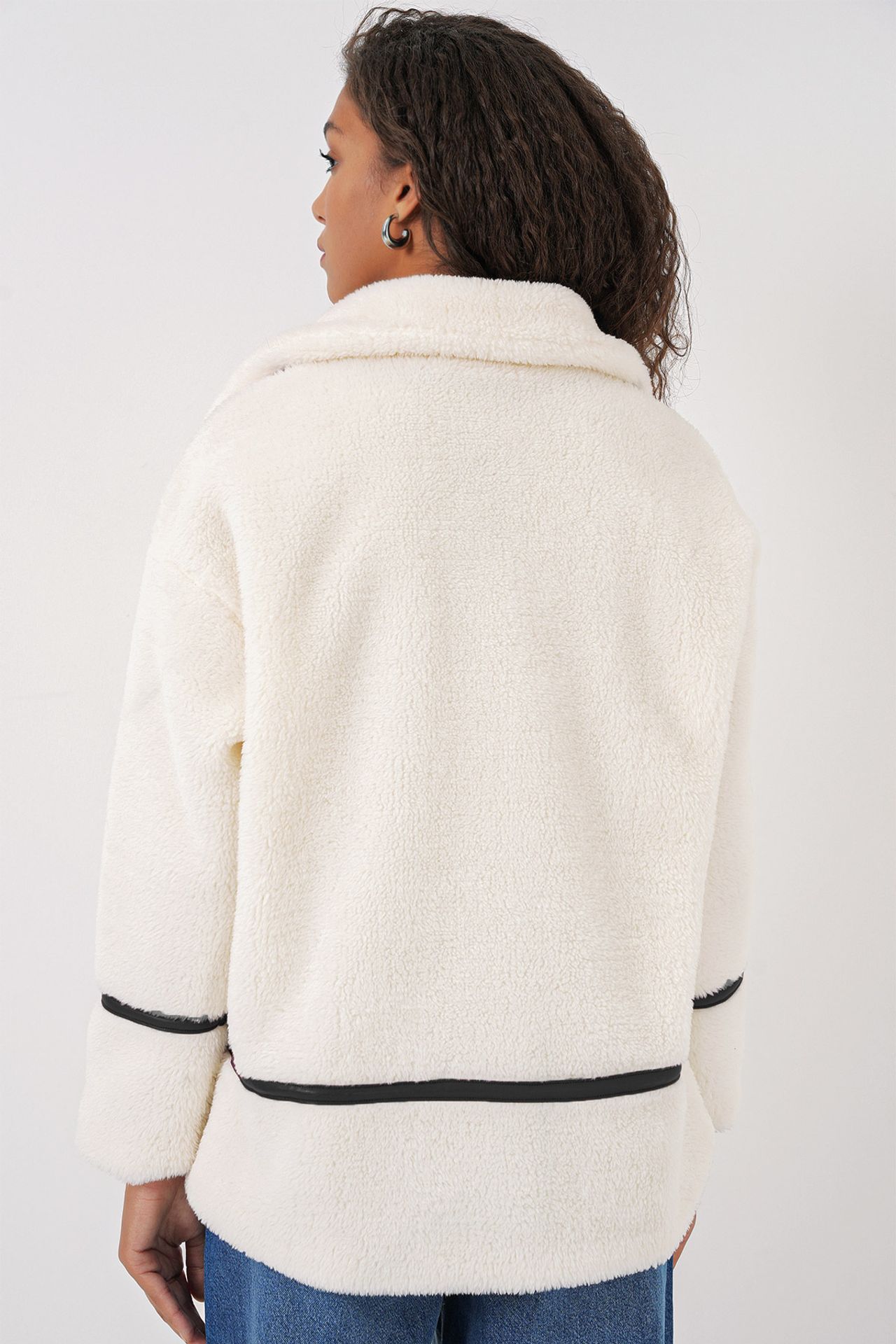 BDART Plush Shawl Collar Faux-Fur Coat 7