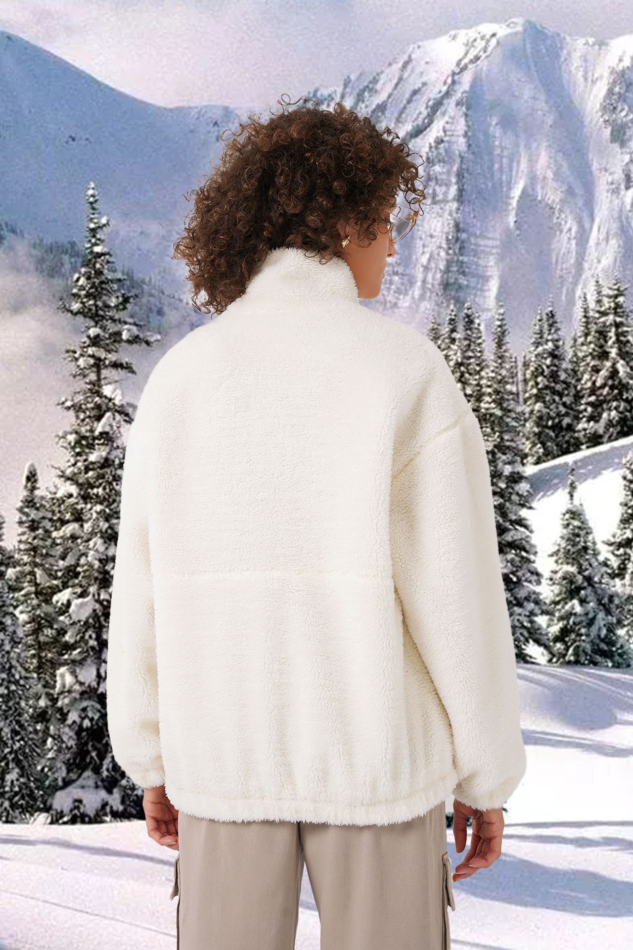 BDART Solid Faux Fur Zipper Coat 6