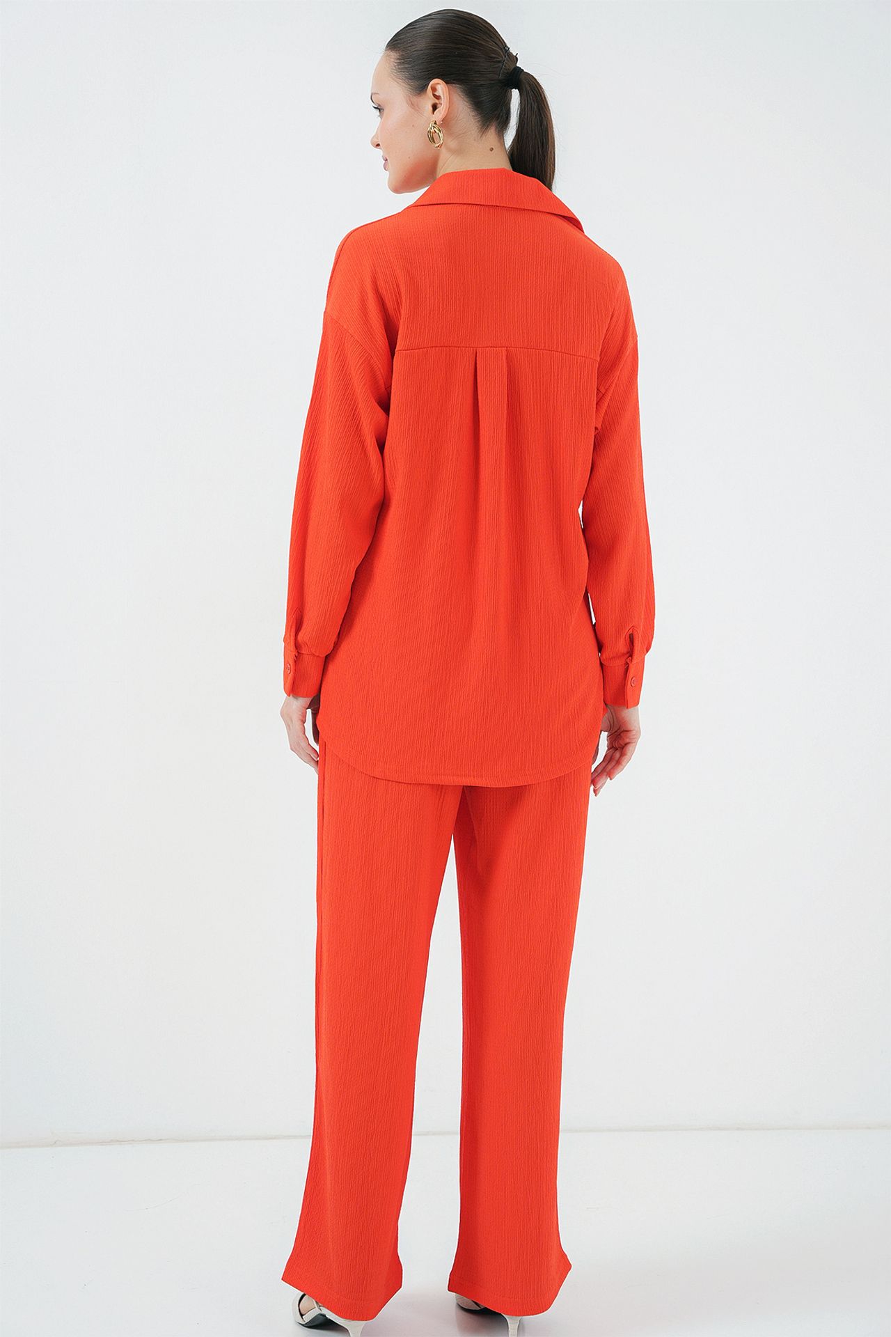 BDART Textured Long Sleeve Knit Shirt & Pants Knitted Co-ord Set