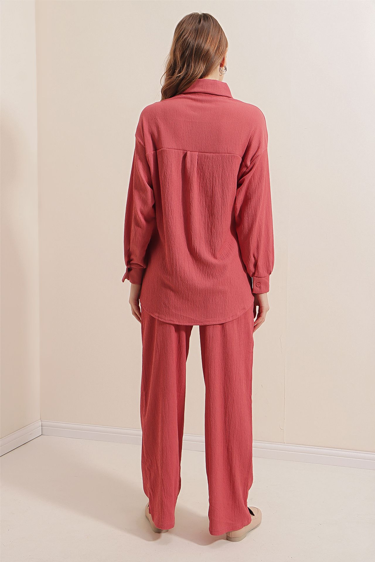 BDART Textured Long Sleeve Knit Shirt & Pants Knitted Co-ord Set