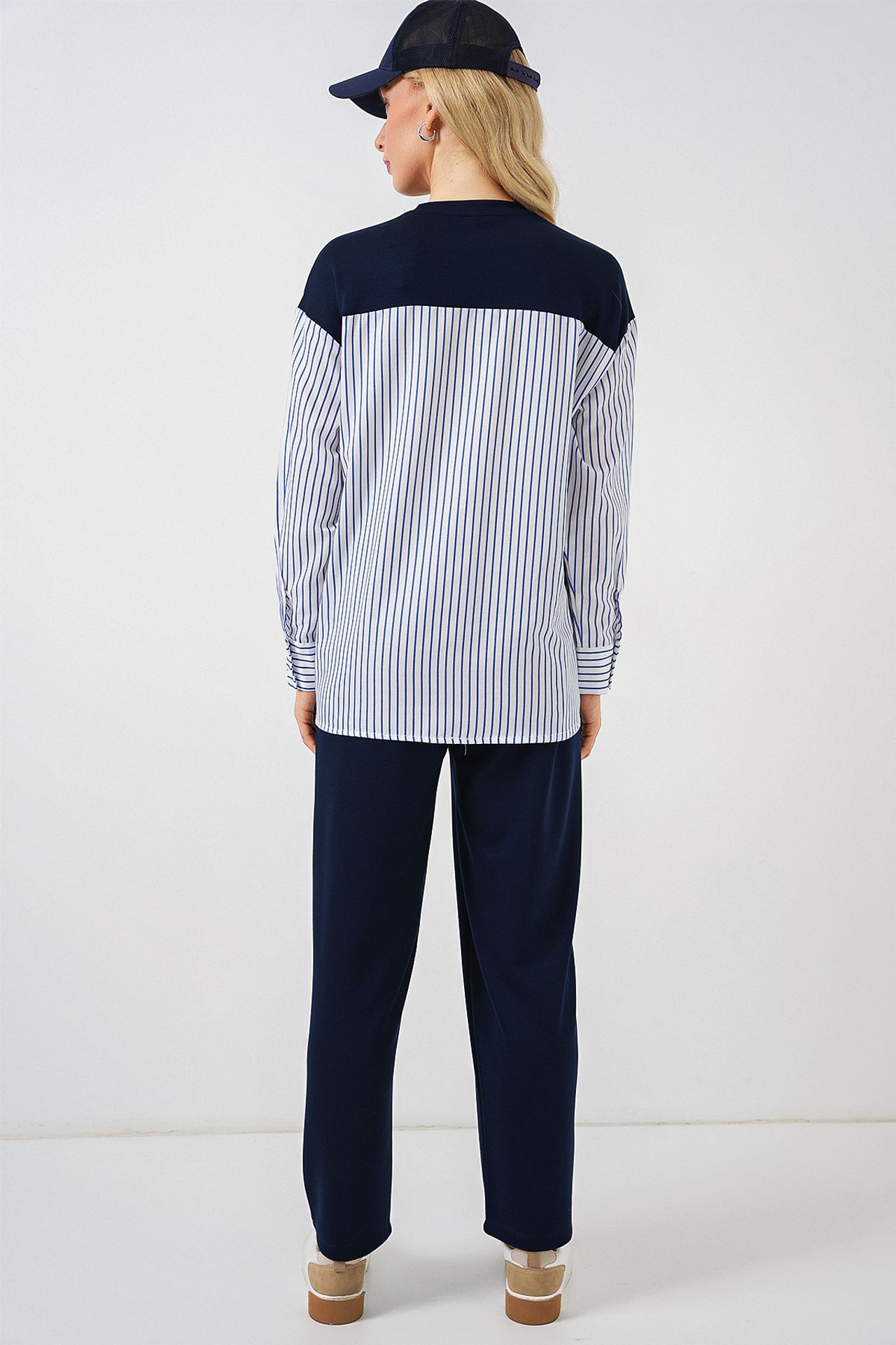 BDART Striped Long Crew Neck Two-Piece Coord Set 7