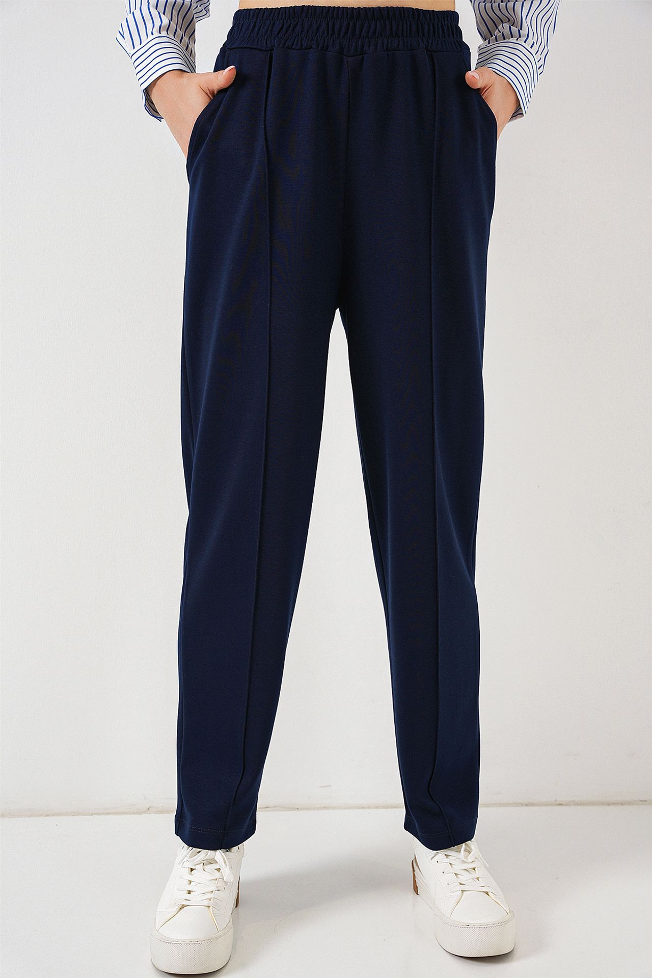 BDART Striped Long Crew Neck Two-Piece Coord Set 4