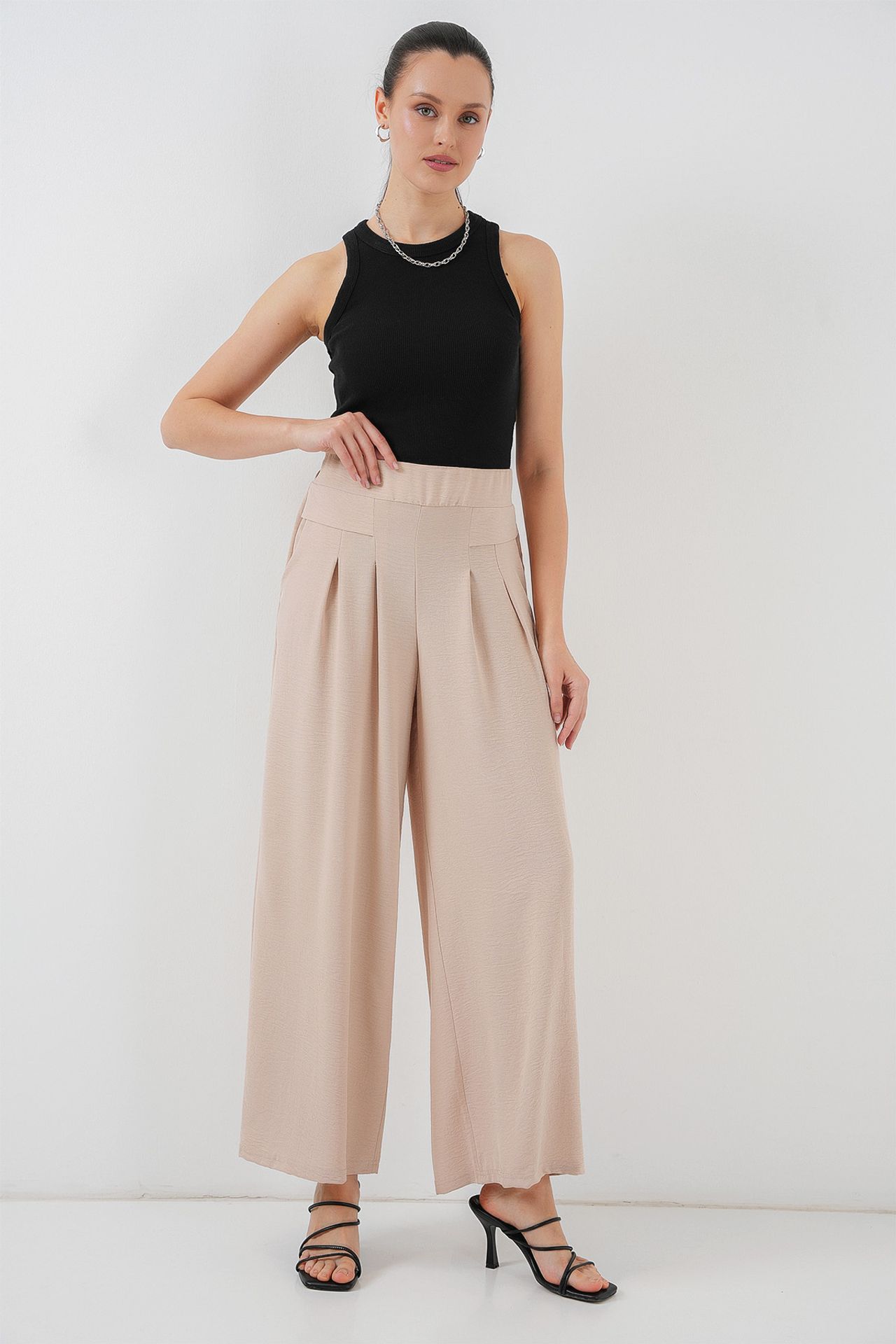 BDART Pleated Wide Leg Crepe Pants 2