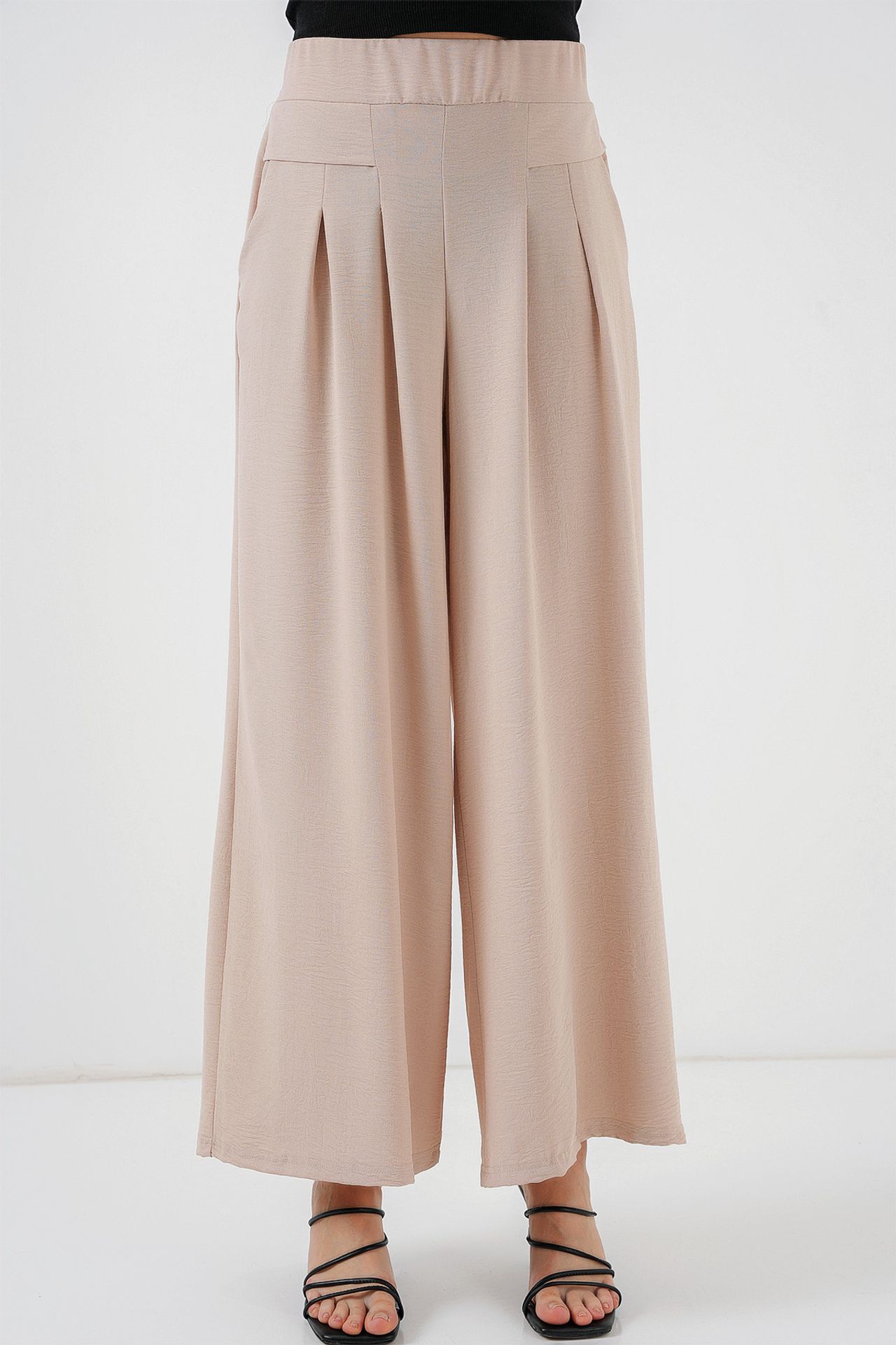 BDART Pleated Wide Leg Crepe Pants 3
