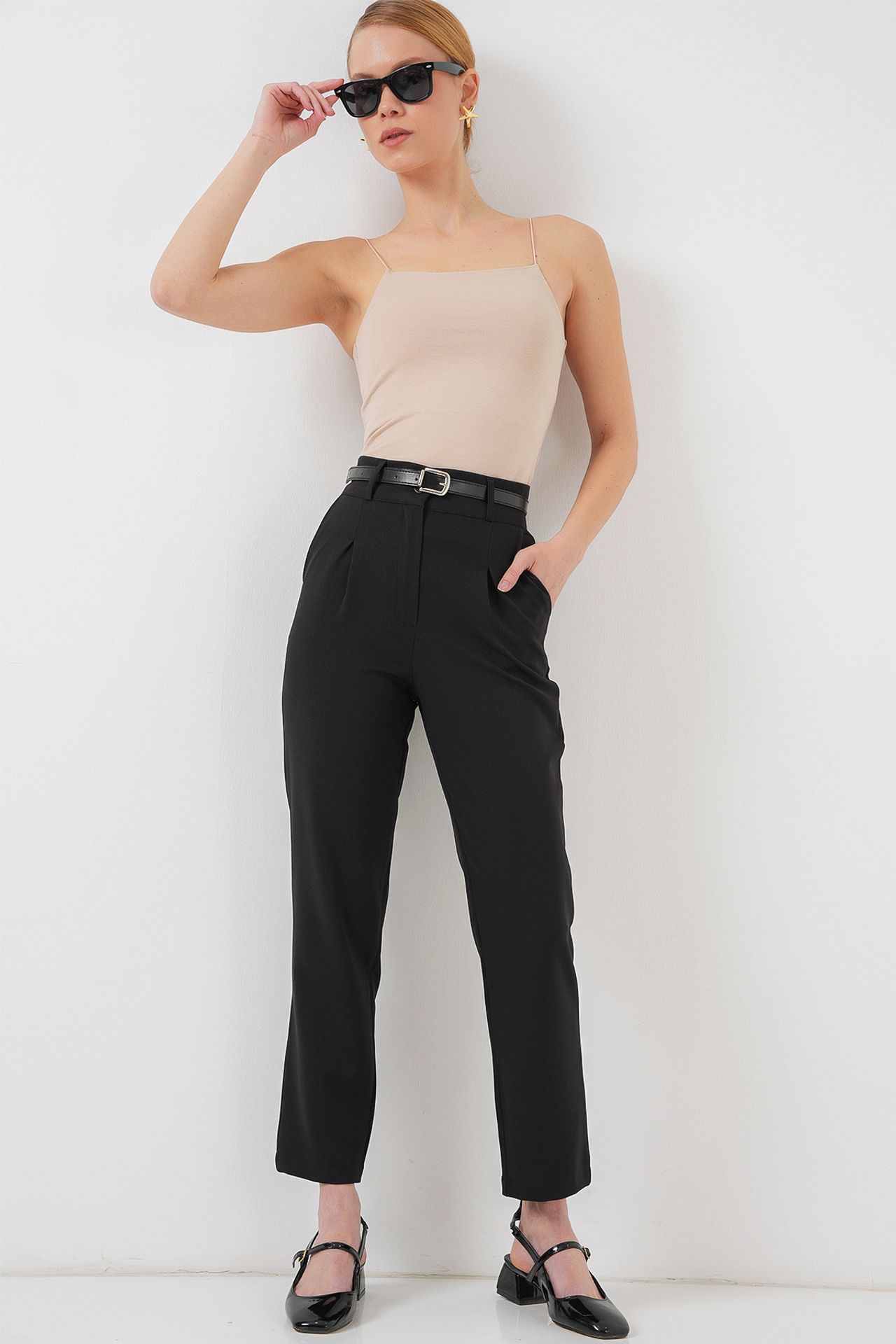 BDART Regular Fit Straight Leg Pants with Zipper Closure 1