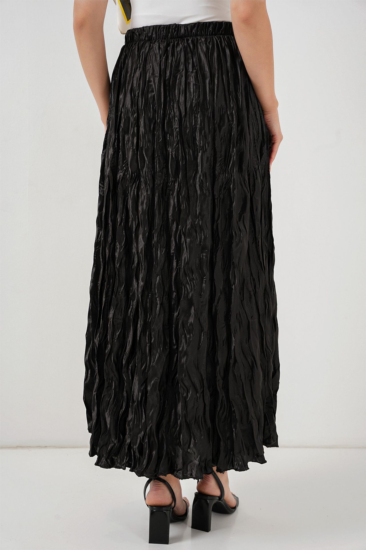 BDART Textured Maxi Skirt with Elastic Waist