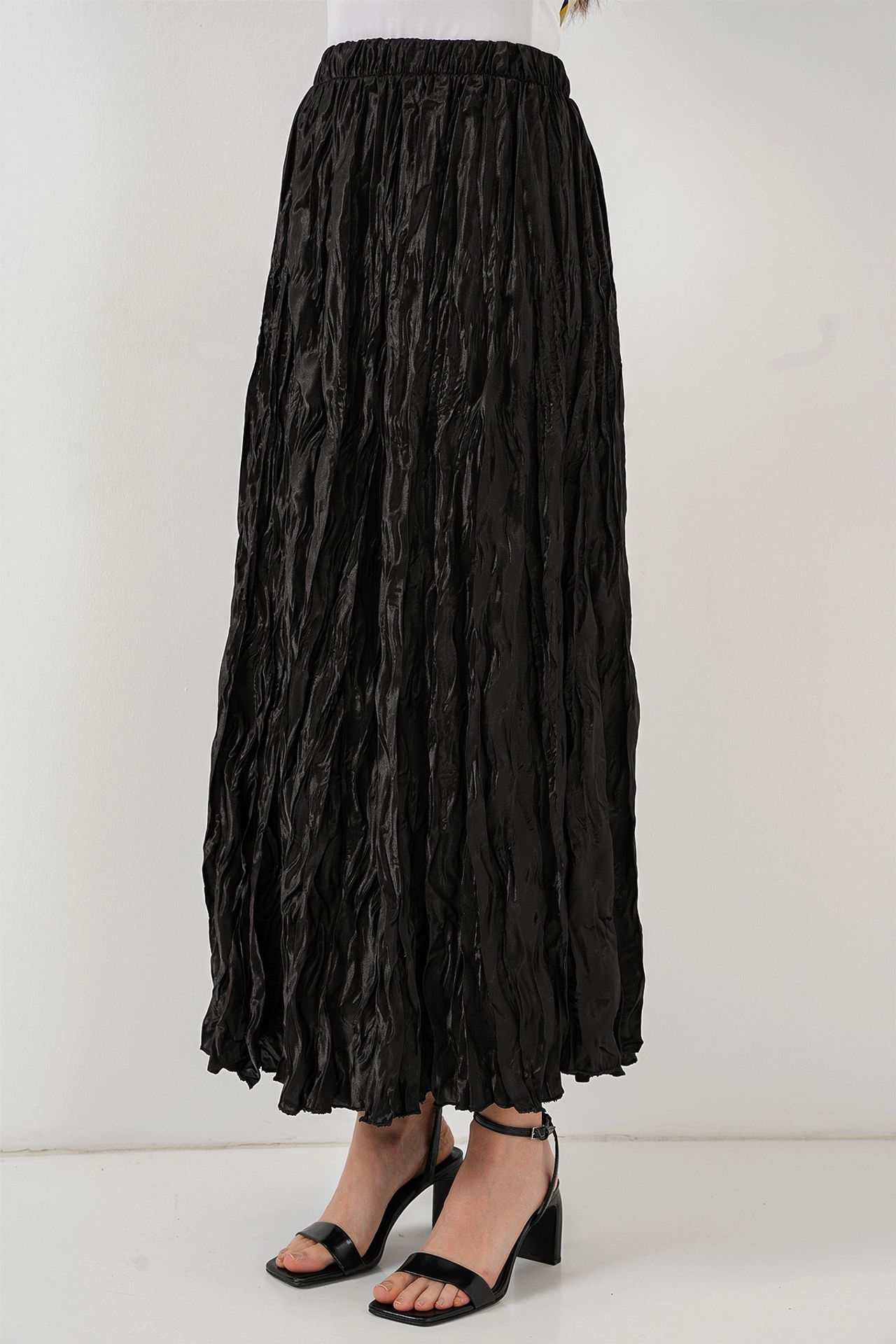 BDART Textured Maxi Skirt with Elastic Waist