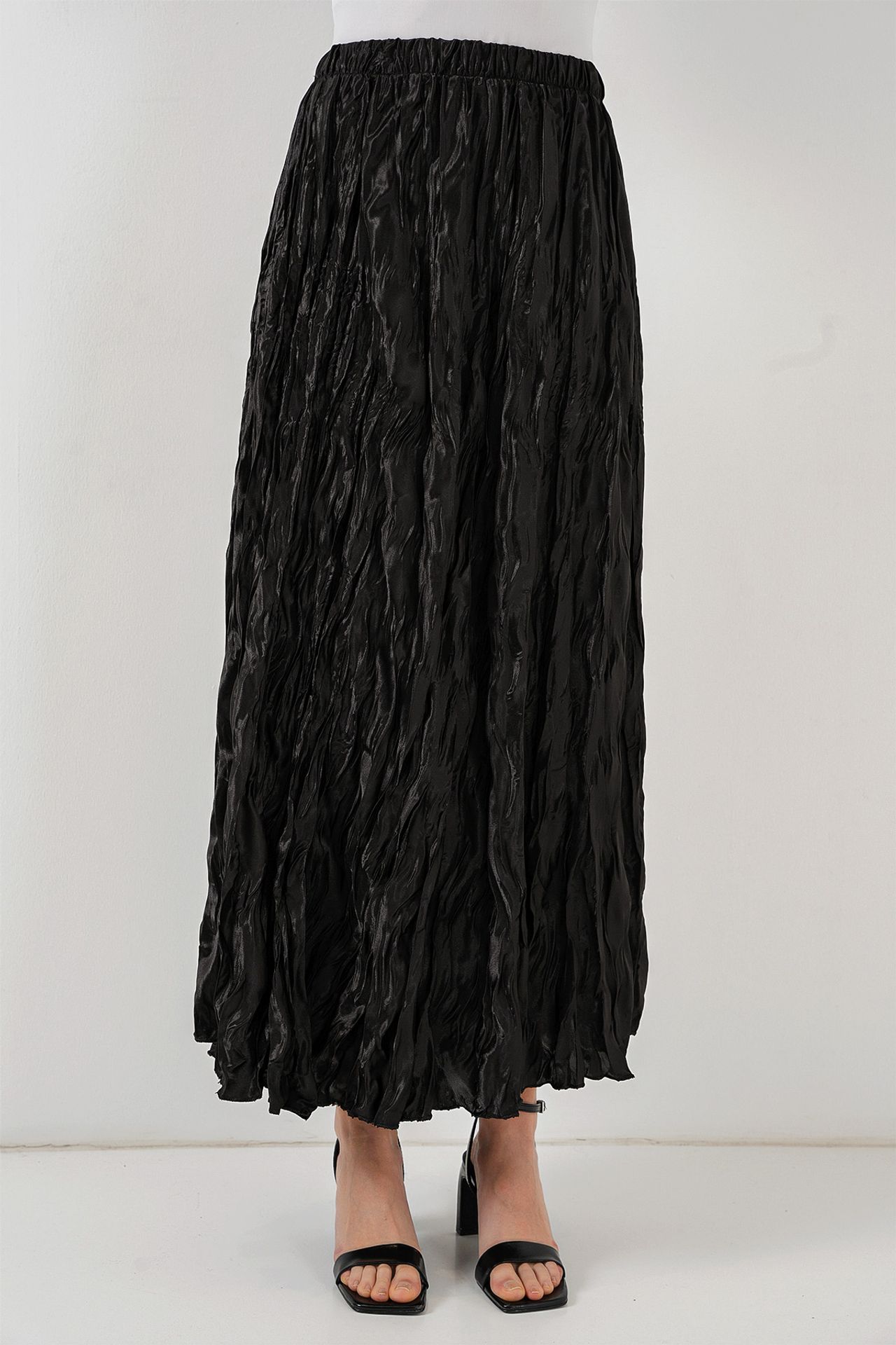 BDART Textured Maxi Skirt with Elastic Waist