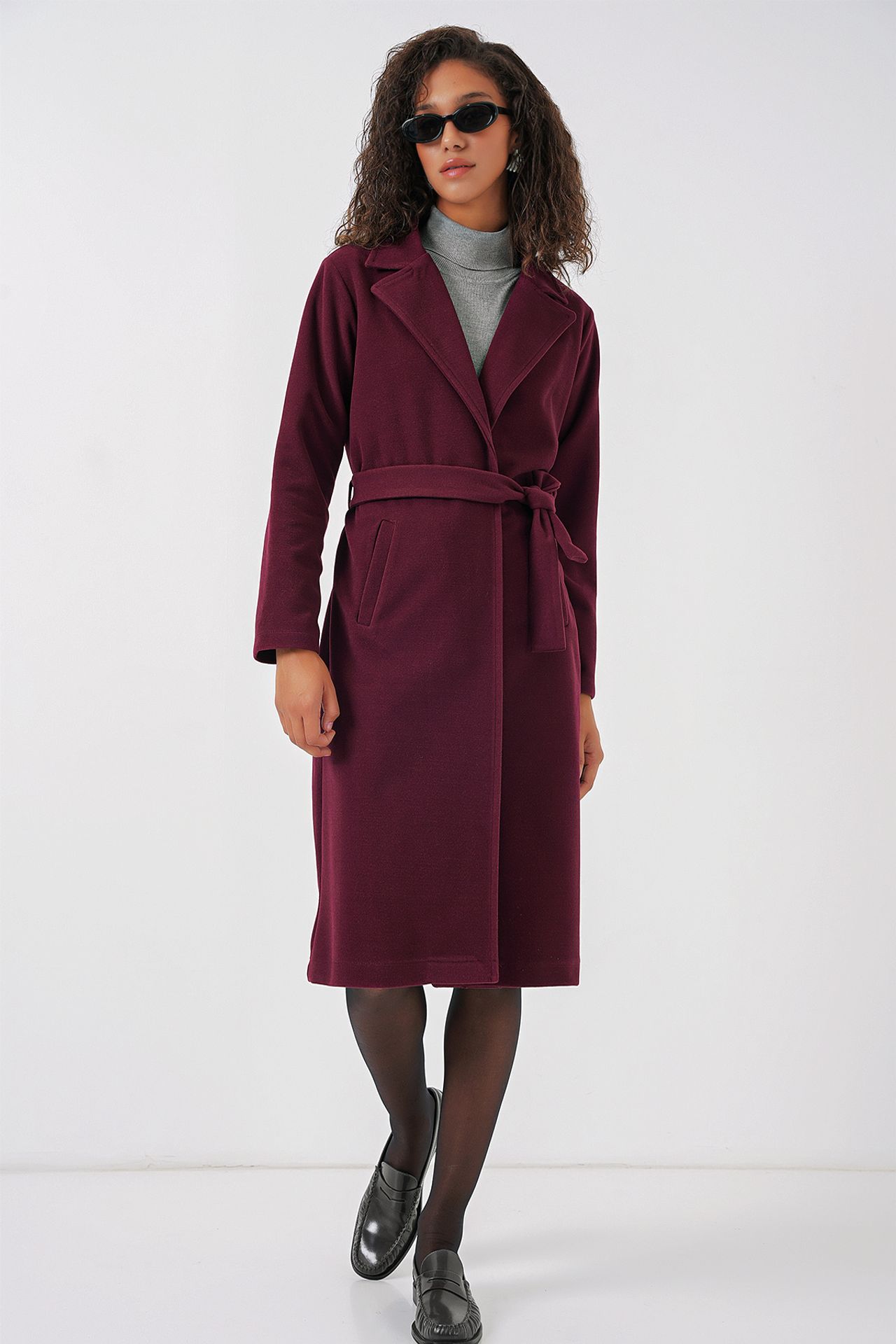 BDART Double Breasted Tie Closure Textured Coat 2