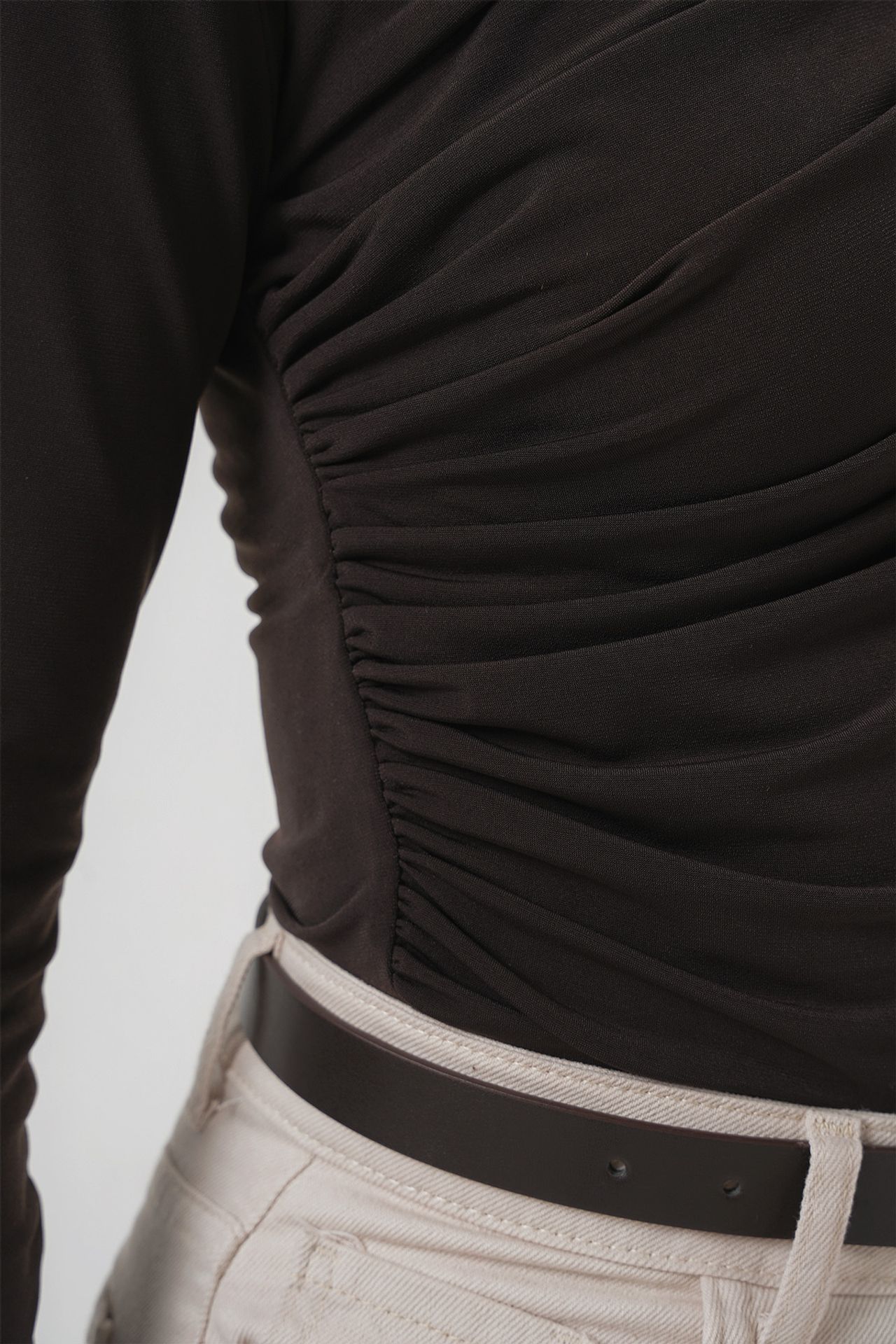 BDART Fitted Turtleneck Blouse with Drape Detail 5