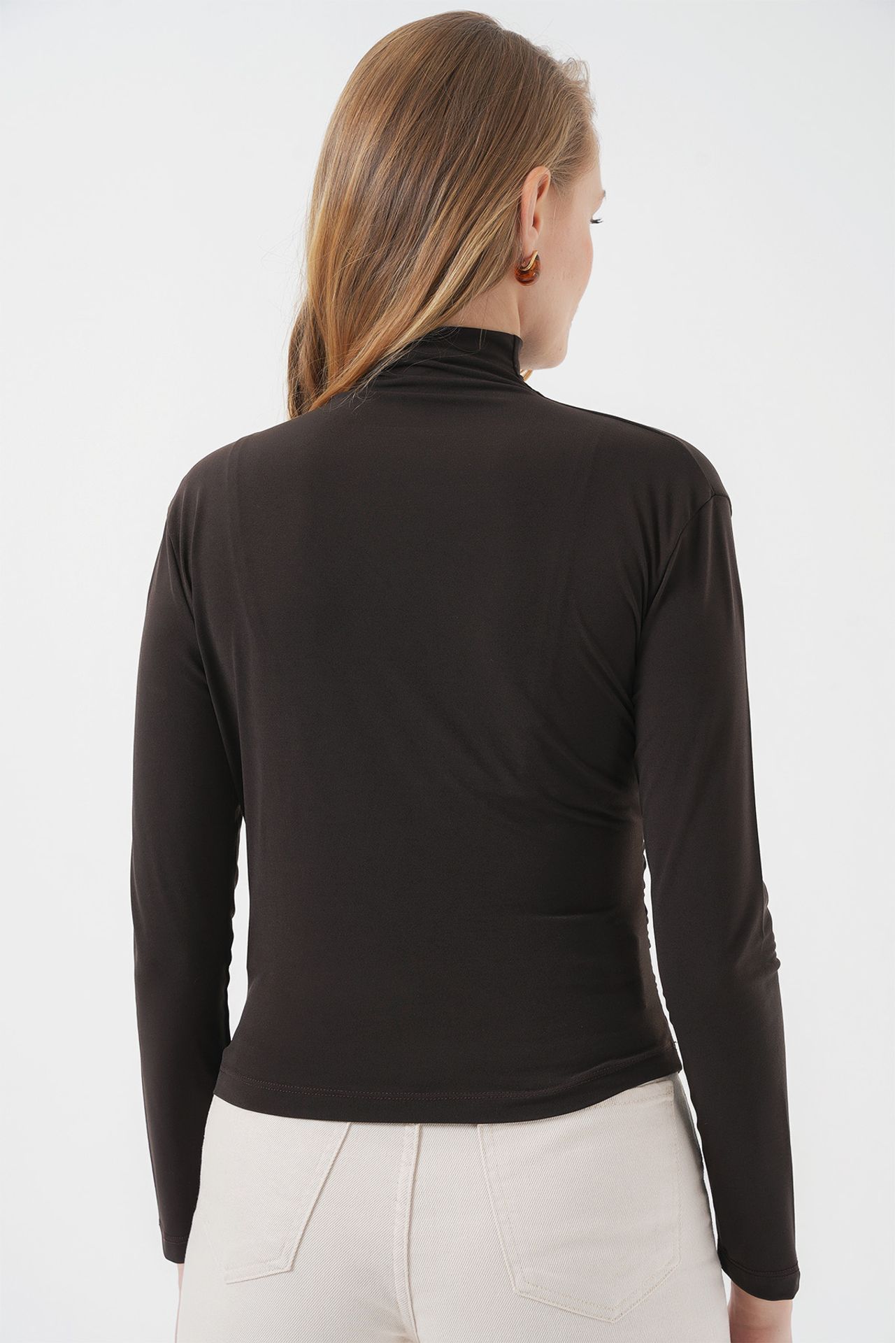 BDART Fitted Turtleneck Blouse with Drape Detail 7