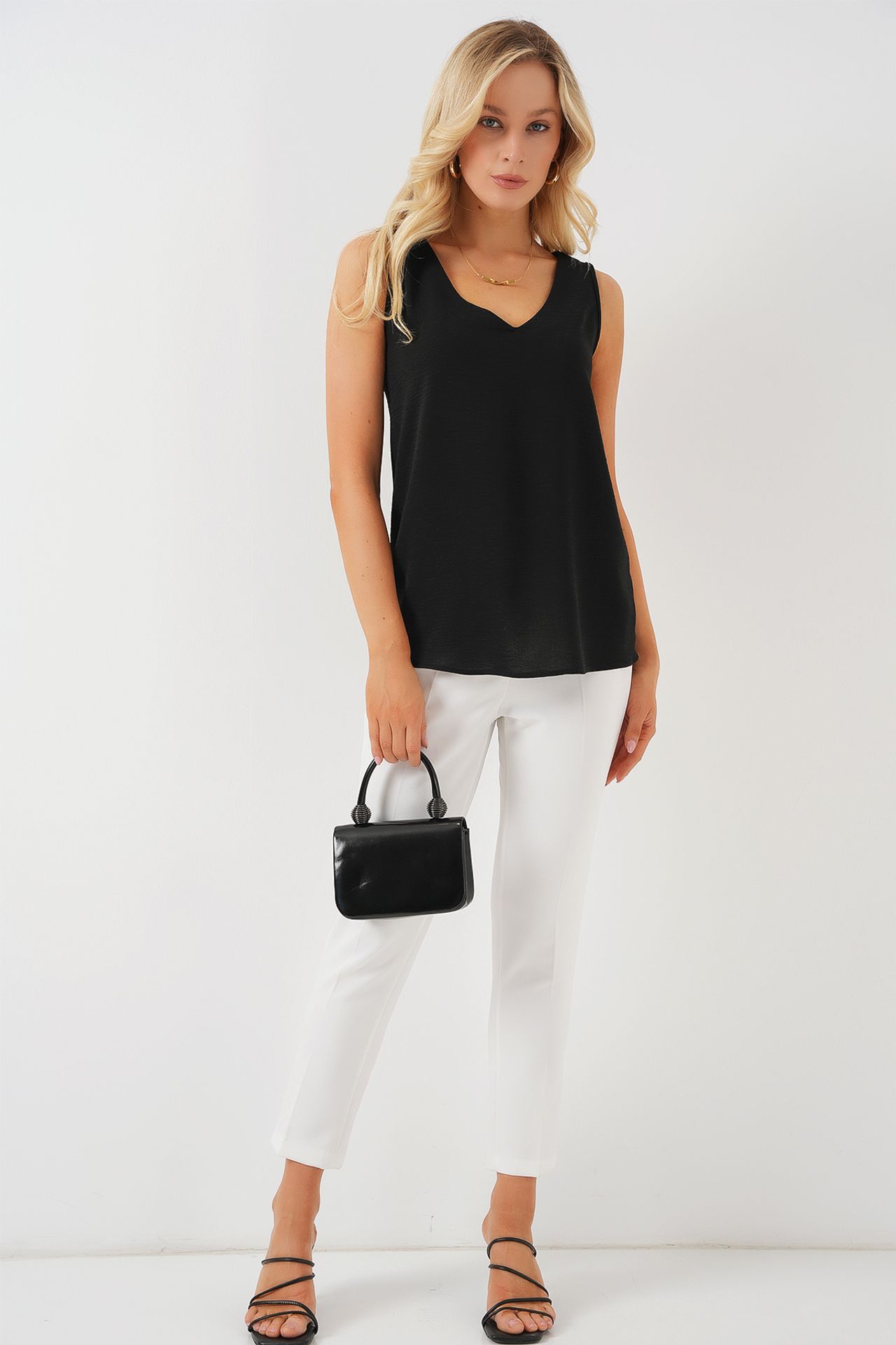 BDART Textured V-Neck Sleeveless Blouse 2