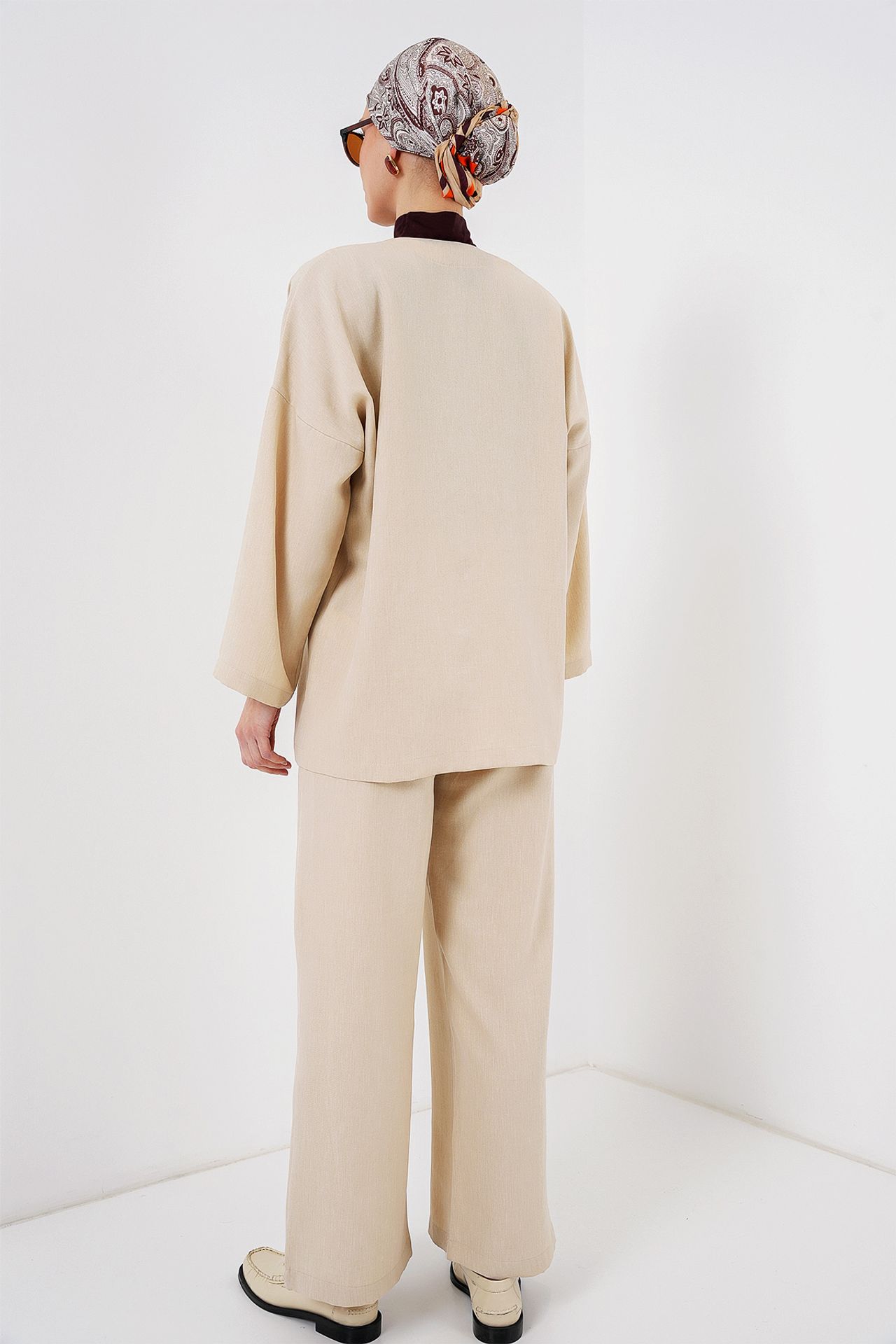 BDART V-Neck Cardigan and Wide Leg Pants Set