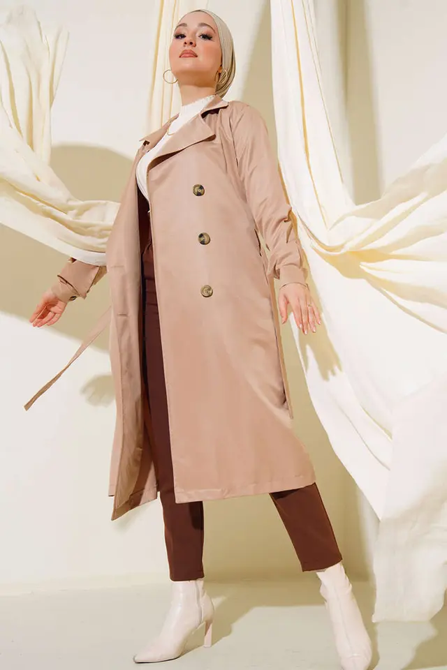 BDART Double Breasted Long Trench Coat