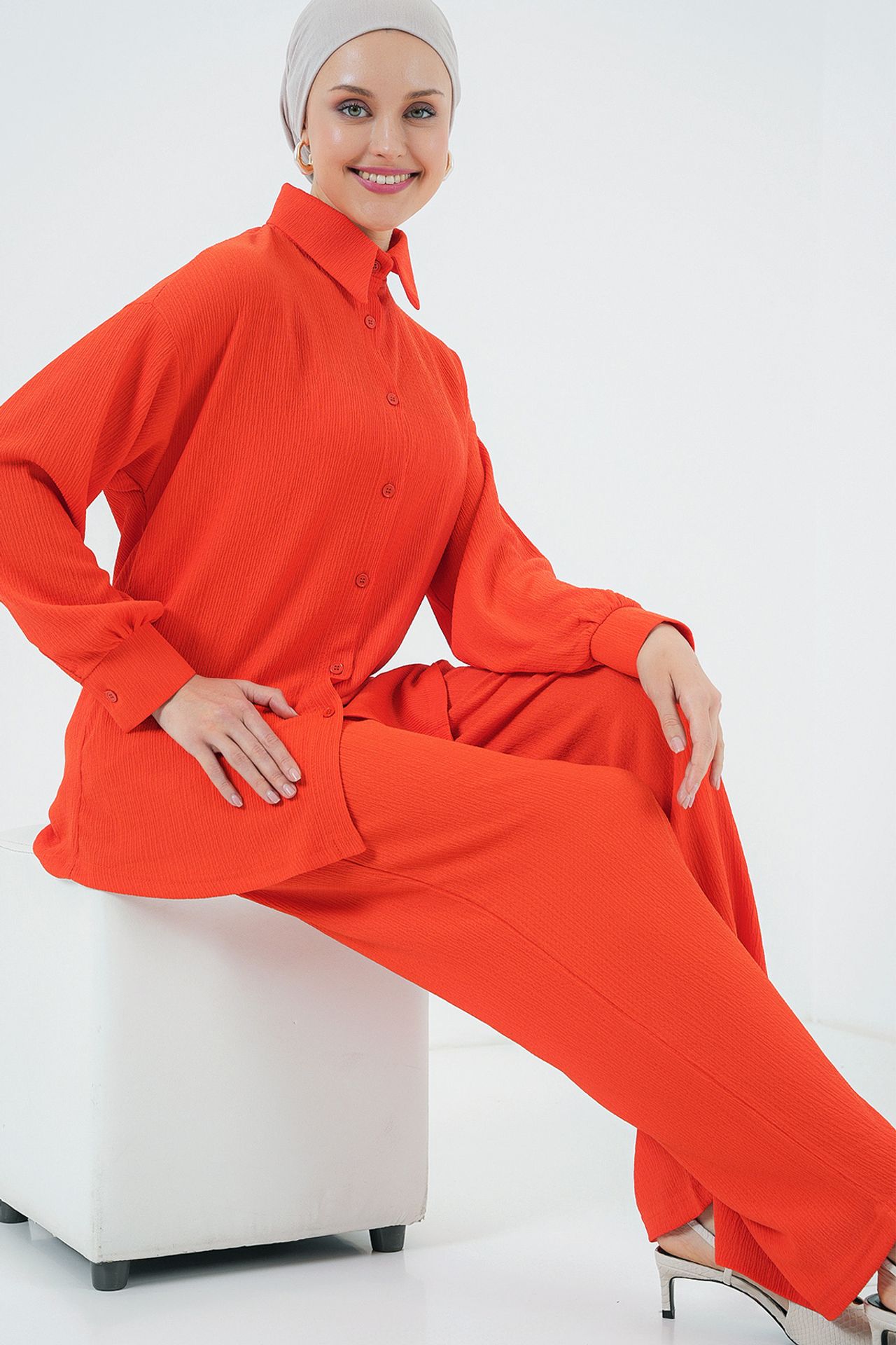 BDART Oversized Shirt & Pants Two-Piece Coord Set