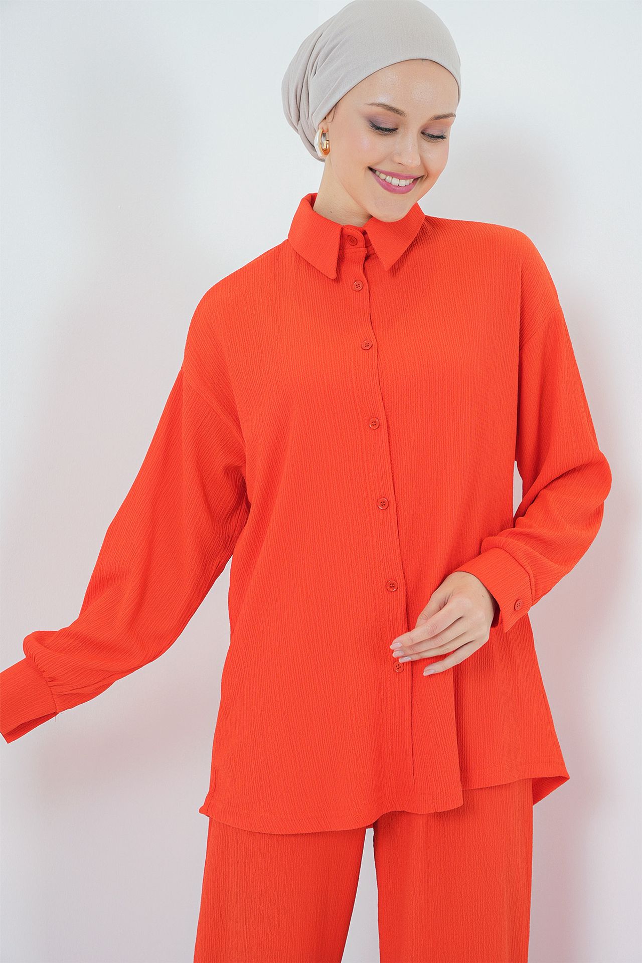 BDART Oversized Shirt & Pants Two-Piece Coord Set