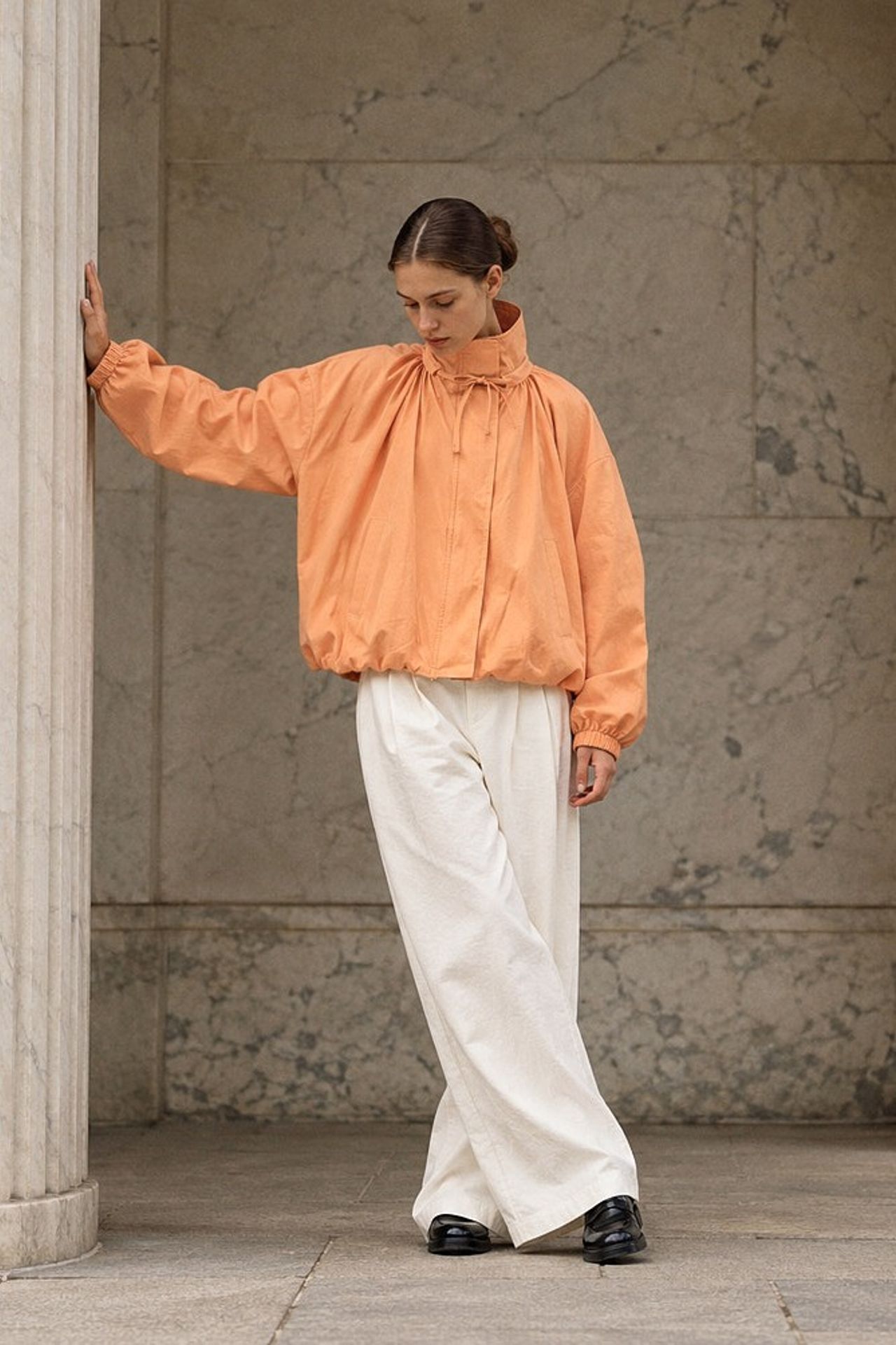 Oversized Stand Collar Bomber Jacket 5