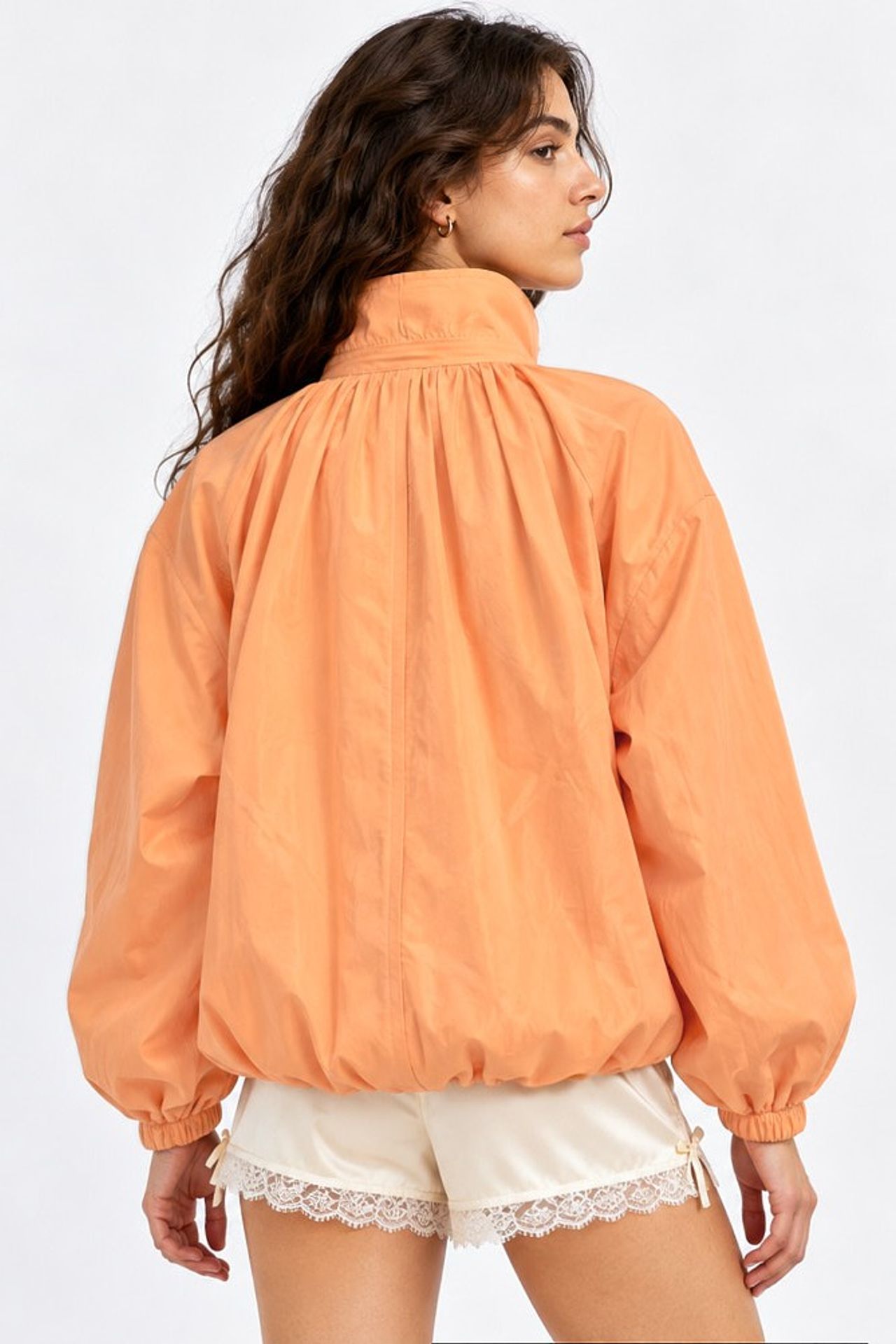 Oversized Stand Collar Bomber Jacket 7