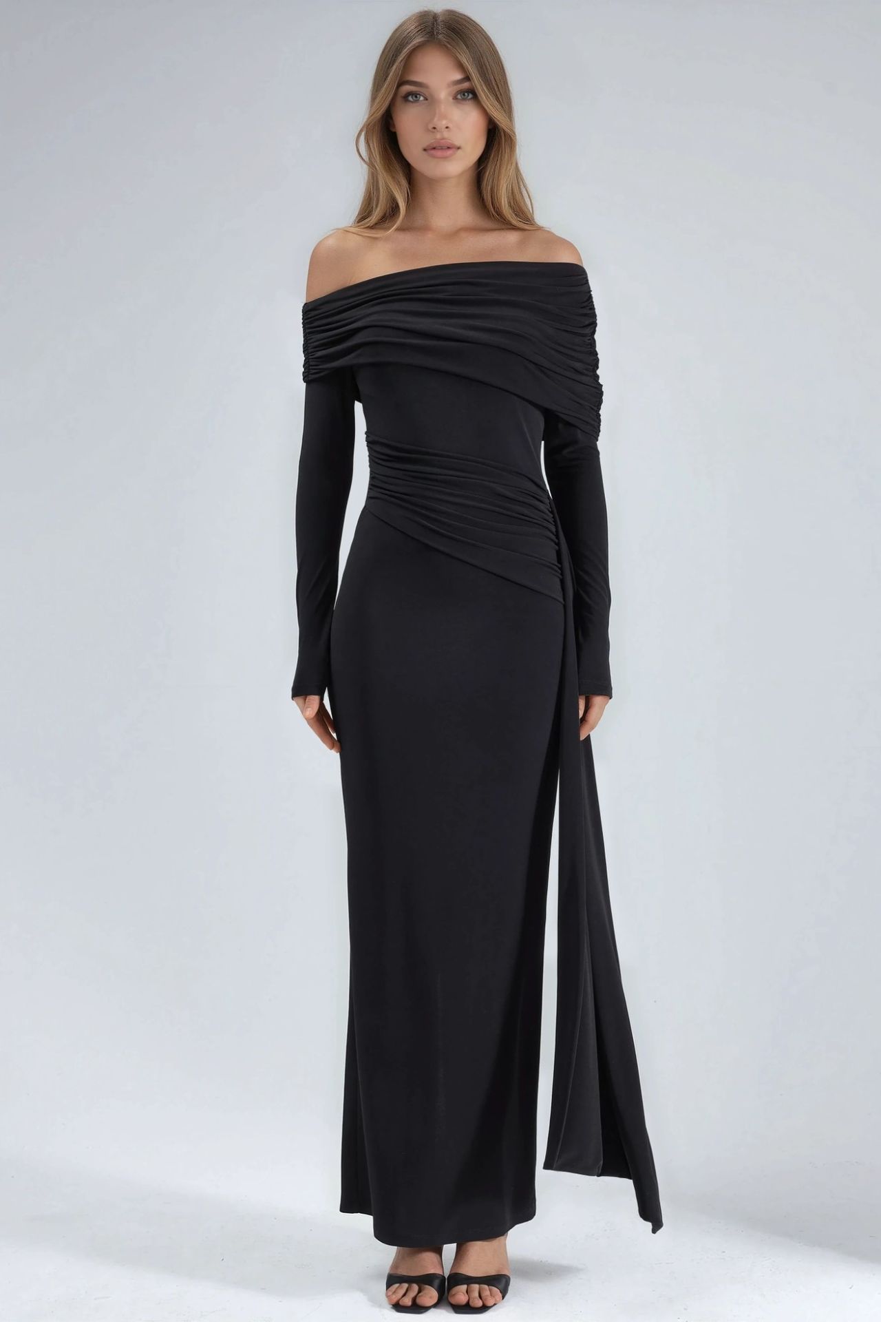 Asymmetrical Bodycon Maxi Dress with Slit 8
