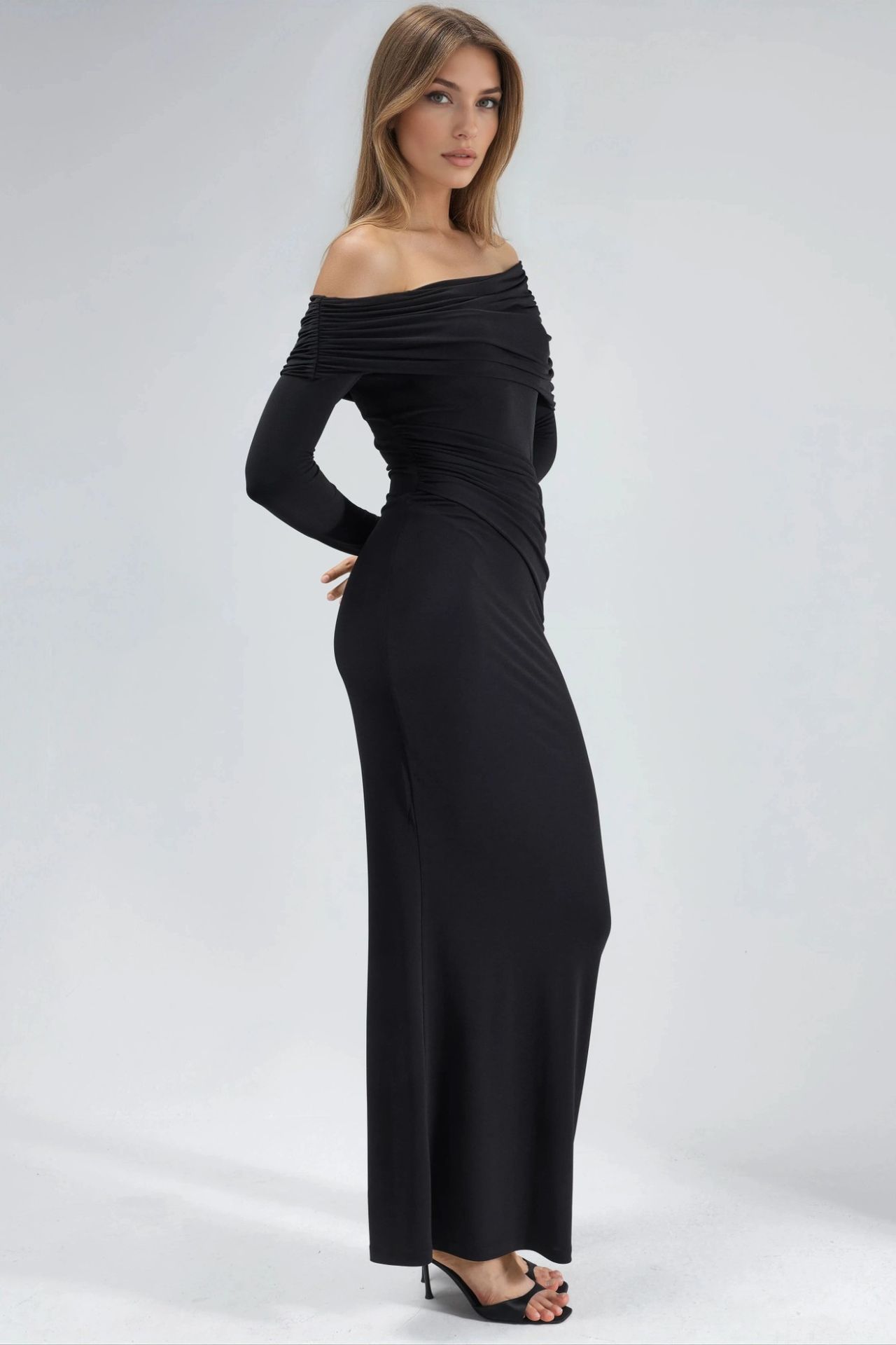 Asymmetrical Bodycon Maxi Dress with Slit 4