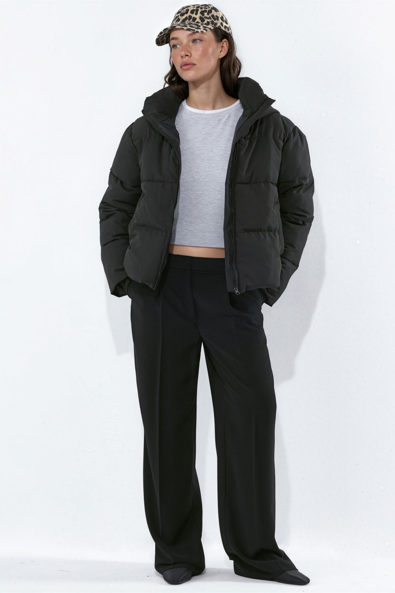 Basic Hooded Puffer Jacket 2