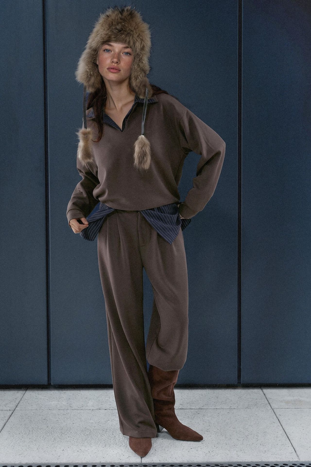 Soft Textured Trousers 7