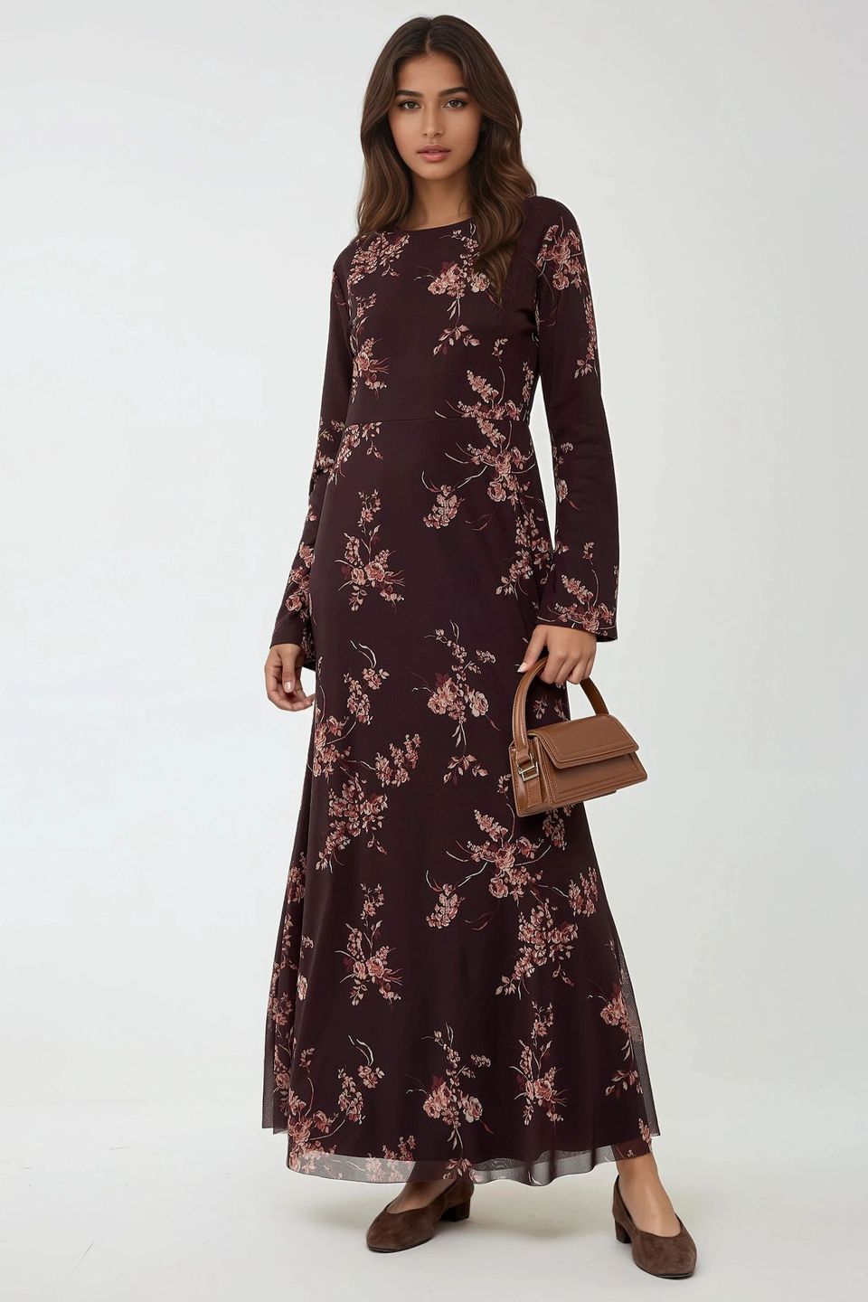 Floral Printed Modest Dress