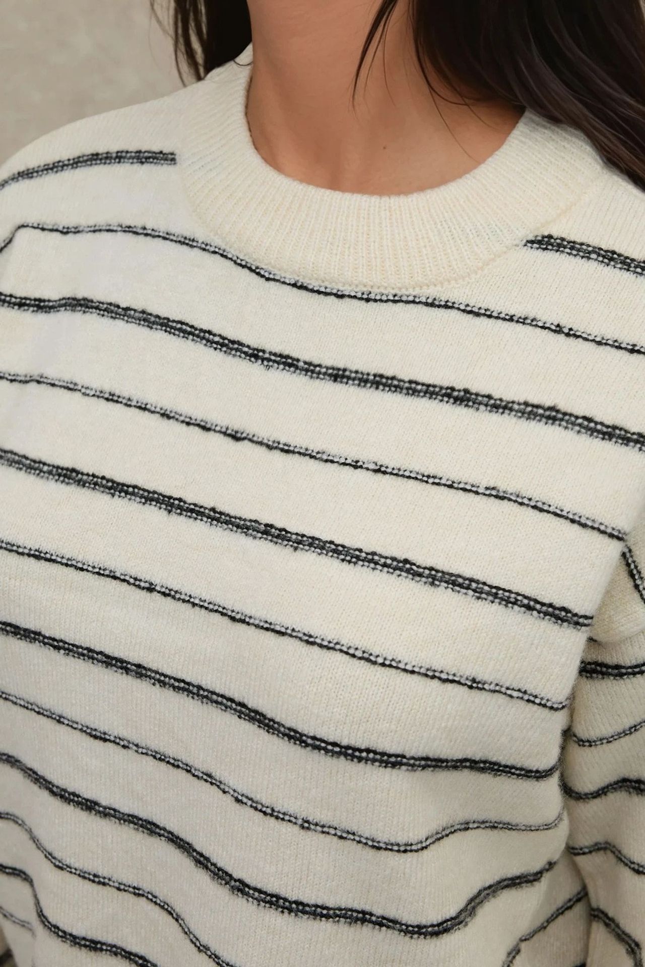 Striped Crew Neck Soft Touch Sweater 4
