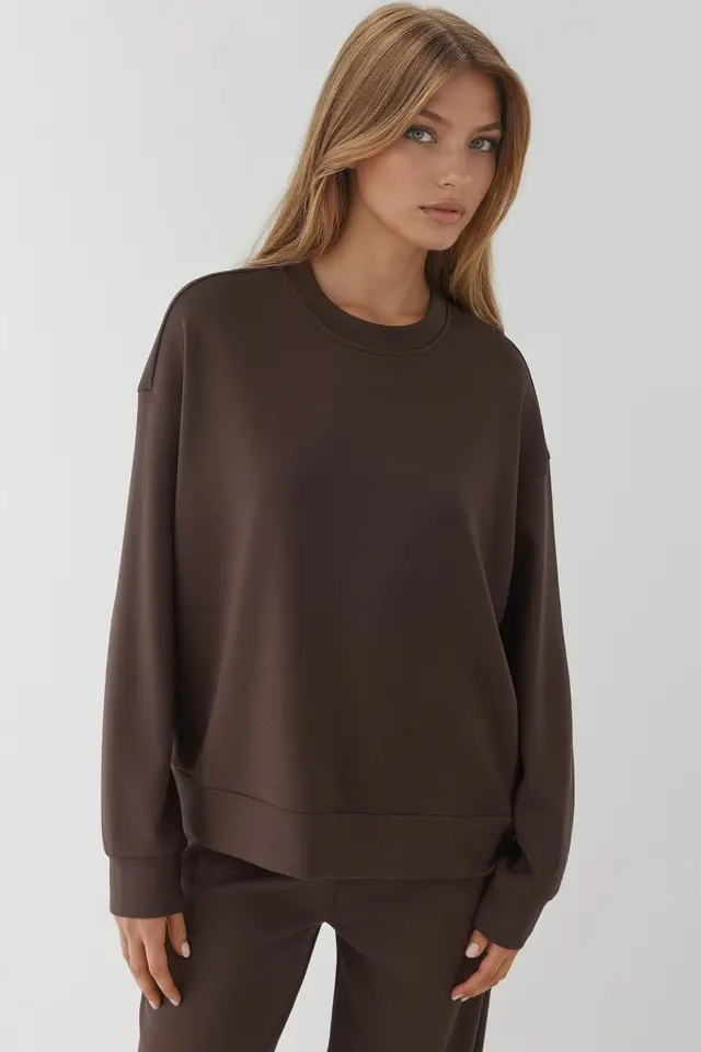 Modal dokunuşlu basic sweatshirt