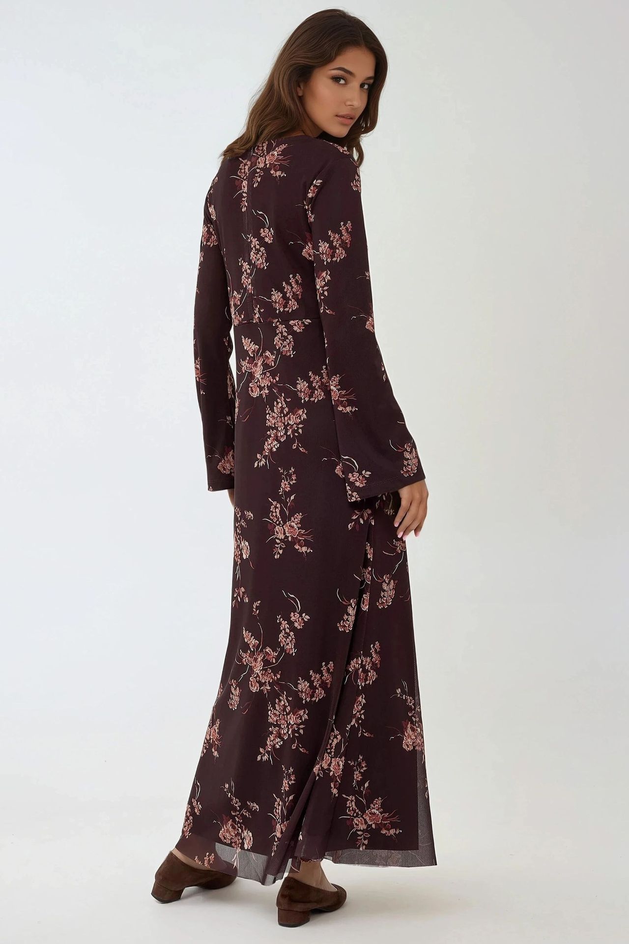 Floral Printed Modest Dress