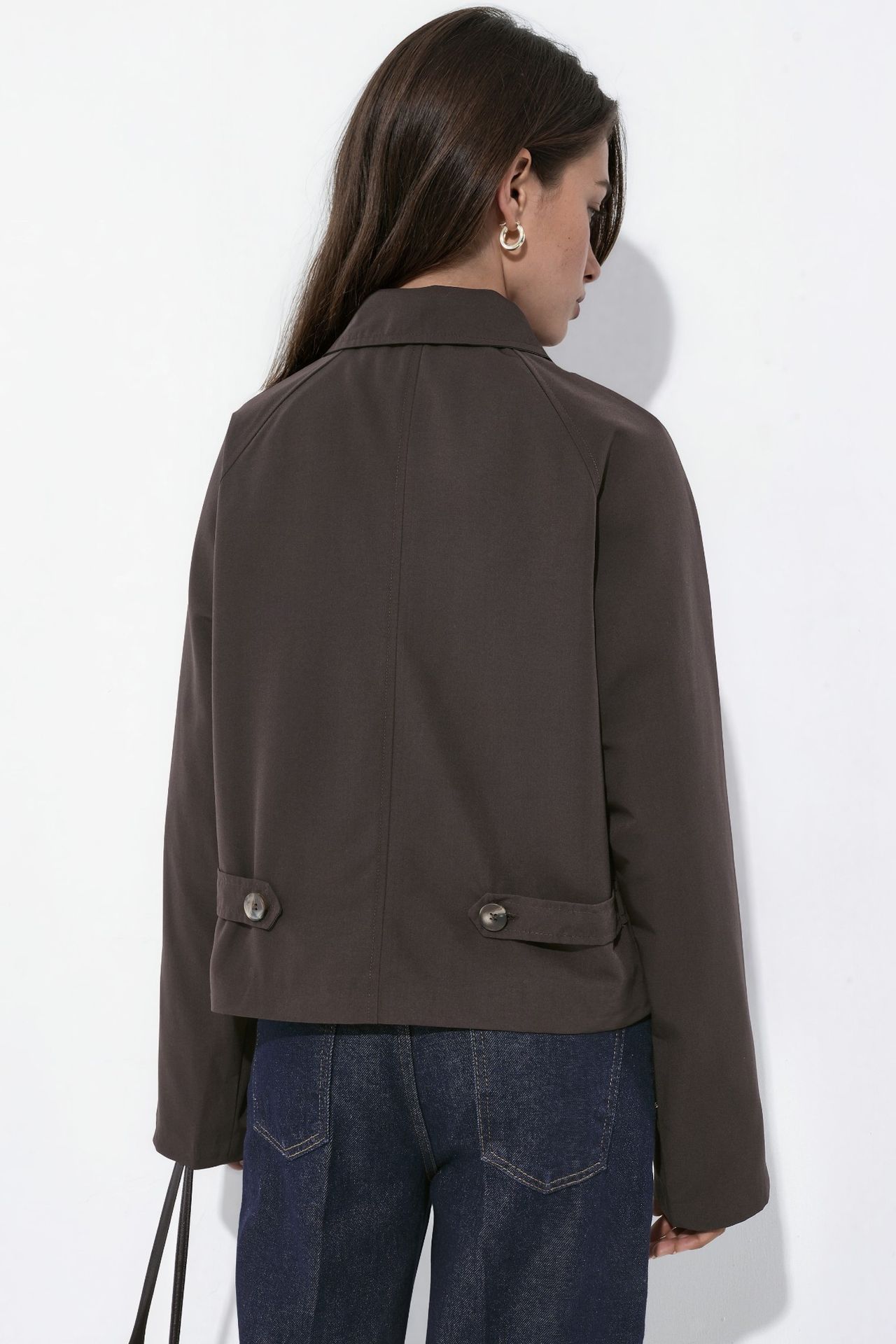 Buttoned Jacket with Plaid Lining 3